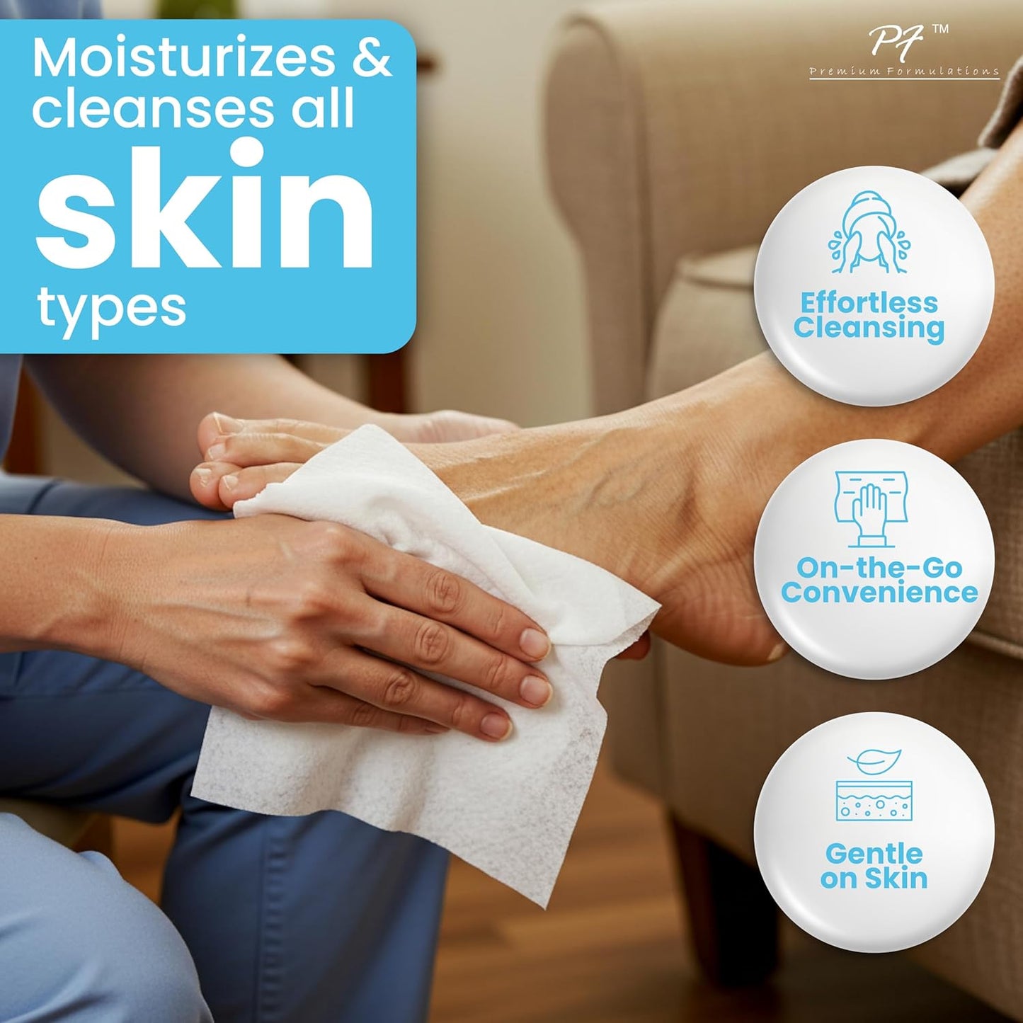 XL Adult Wipes – (56 Wipes) High Traction, Uber Thick & Extra Large Wash Cloths | Disposable Incontinence Wipes with Aloe for Personal Hygiene