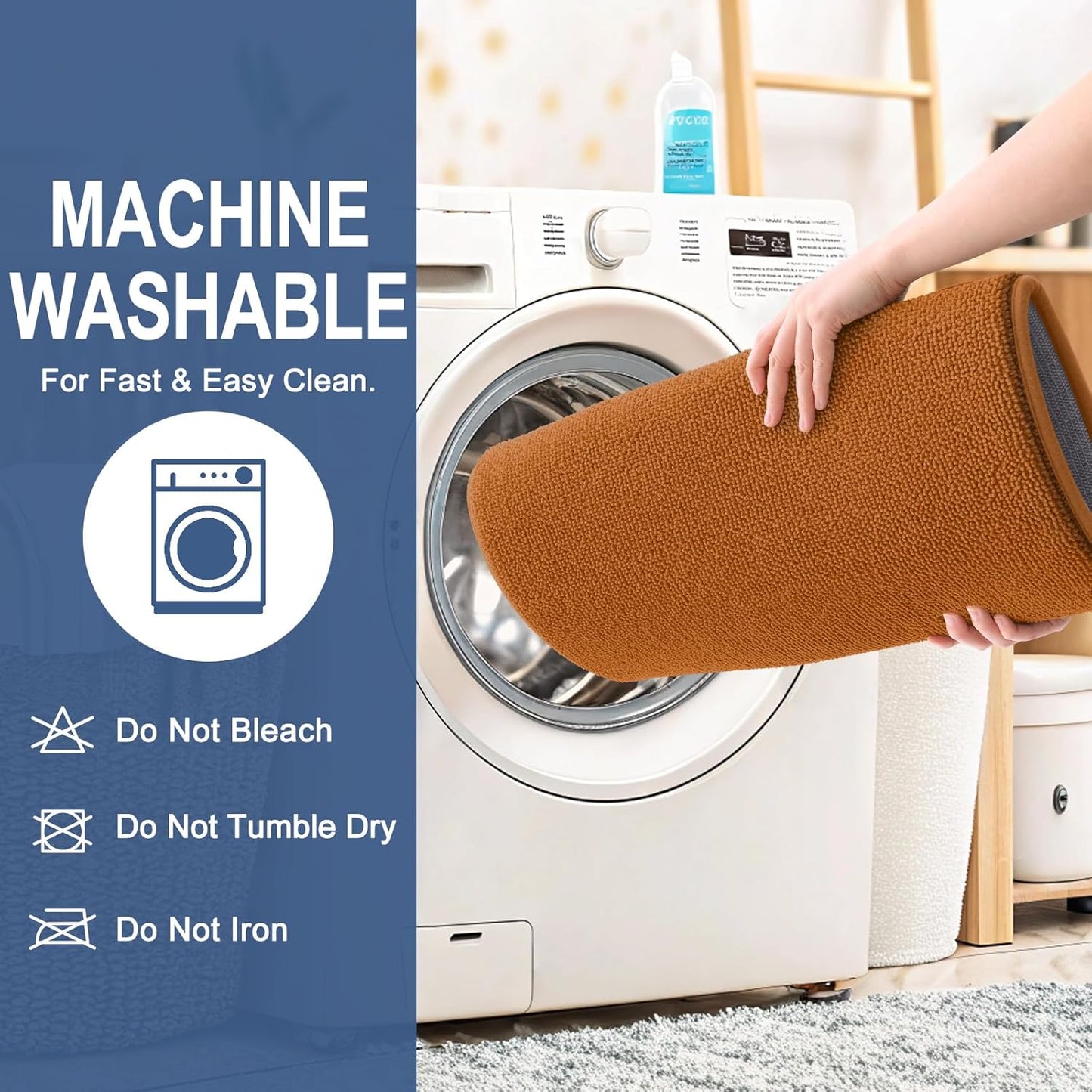 OLANLY Thick Memory Foam Bath Mat Rug 30x20, Extra Soft Absorbent Bathroom Rug, Quick Dry Bath Mats, Non-Slip, Machine Washable Carpet for Bathroom, Tub and Shower, Home Decor Accessories, Ochre