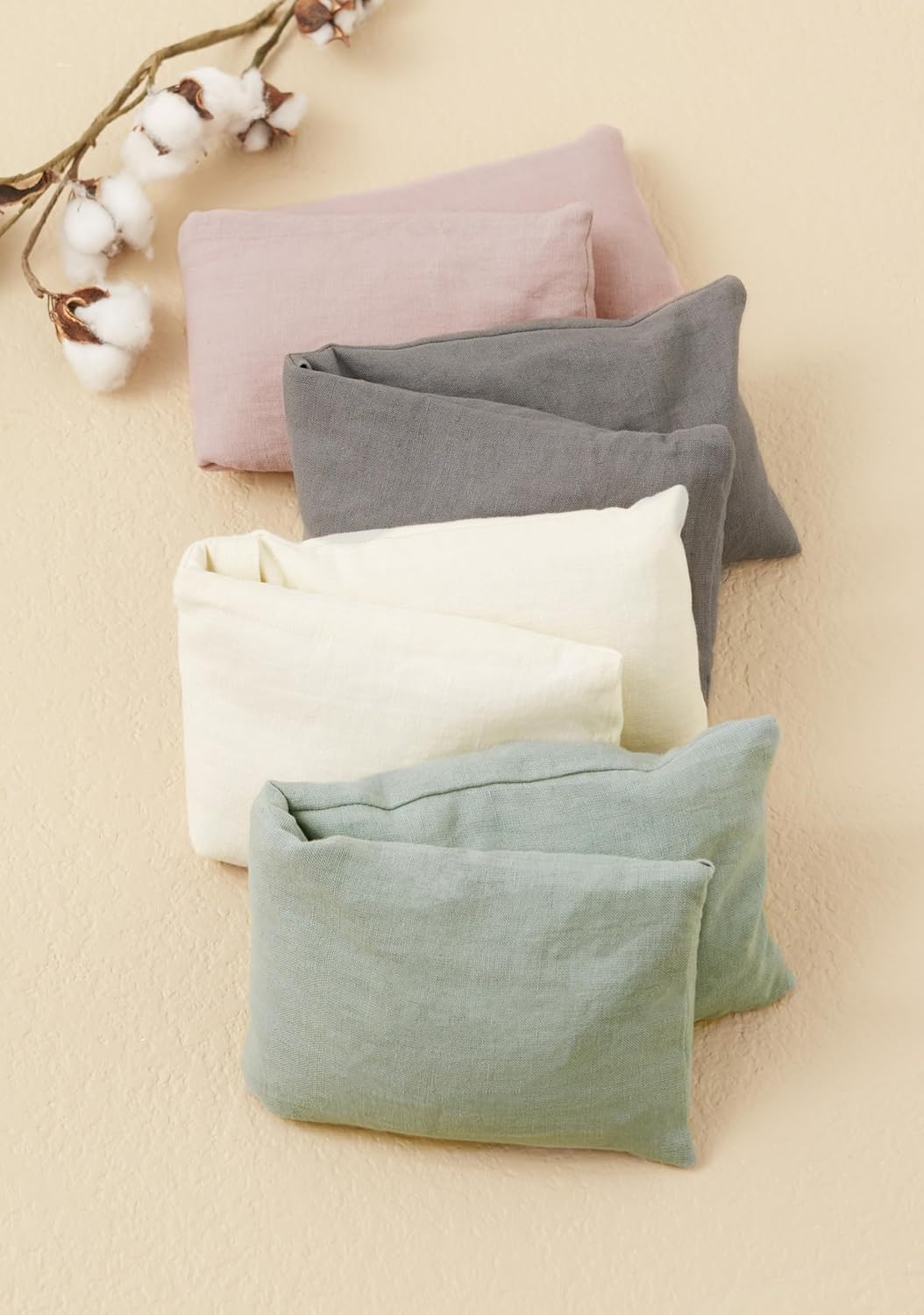 Bucky Linen Hot & Cold Body Wrap, Natural Buckwheat Filling, Gray, 16x5-inch