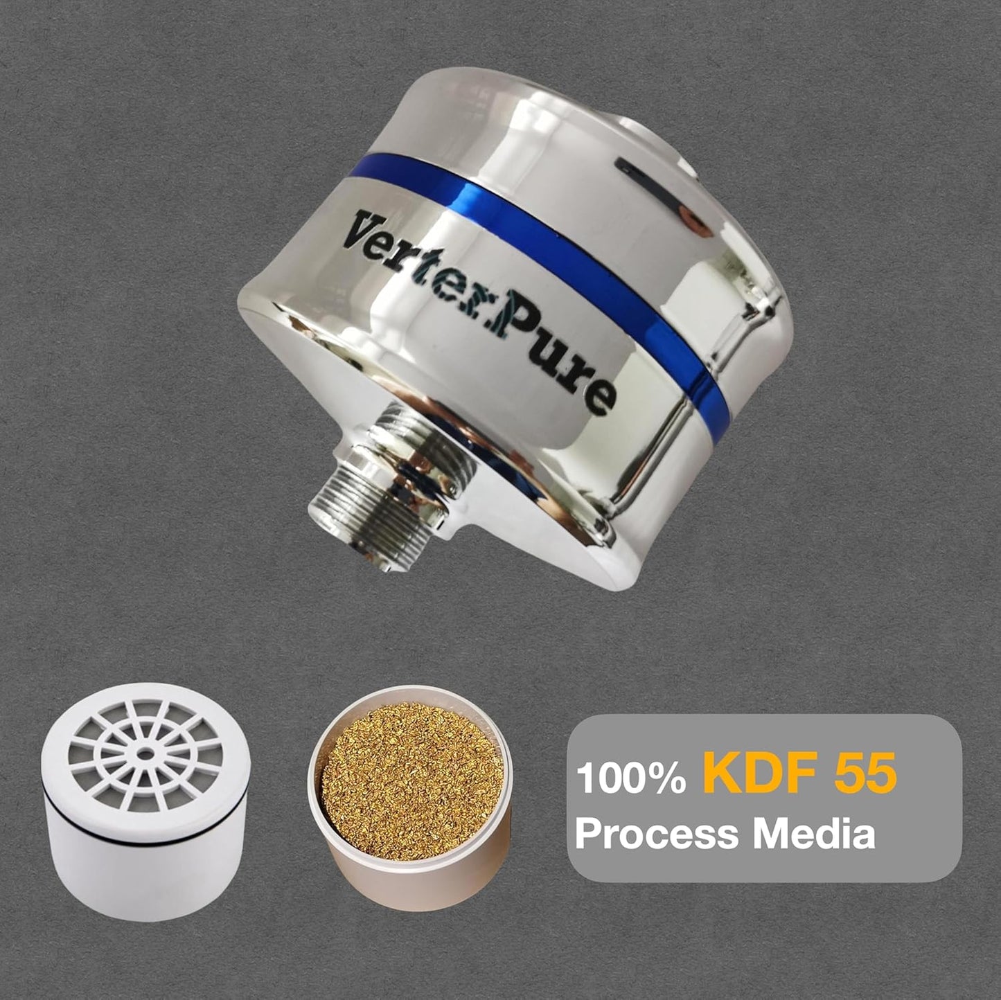 Shower Filter Replacement Cartridge - High Output, 100% KDF-55, Removes Chlorine & Contaminants, Softens & Purifies Hard Water, Improves Skin & Hair, Easy Installation, Hot or Cold Water