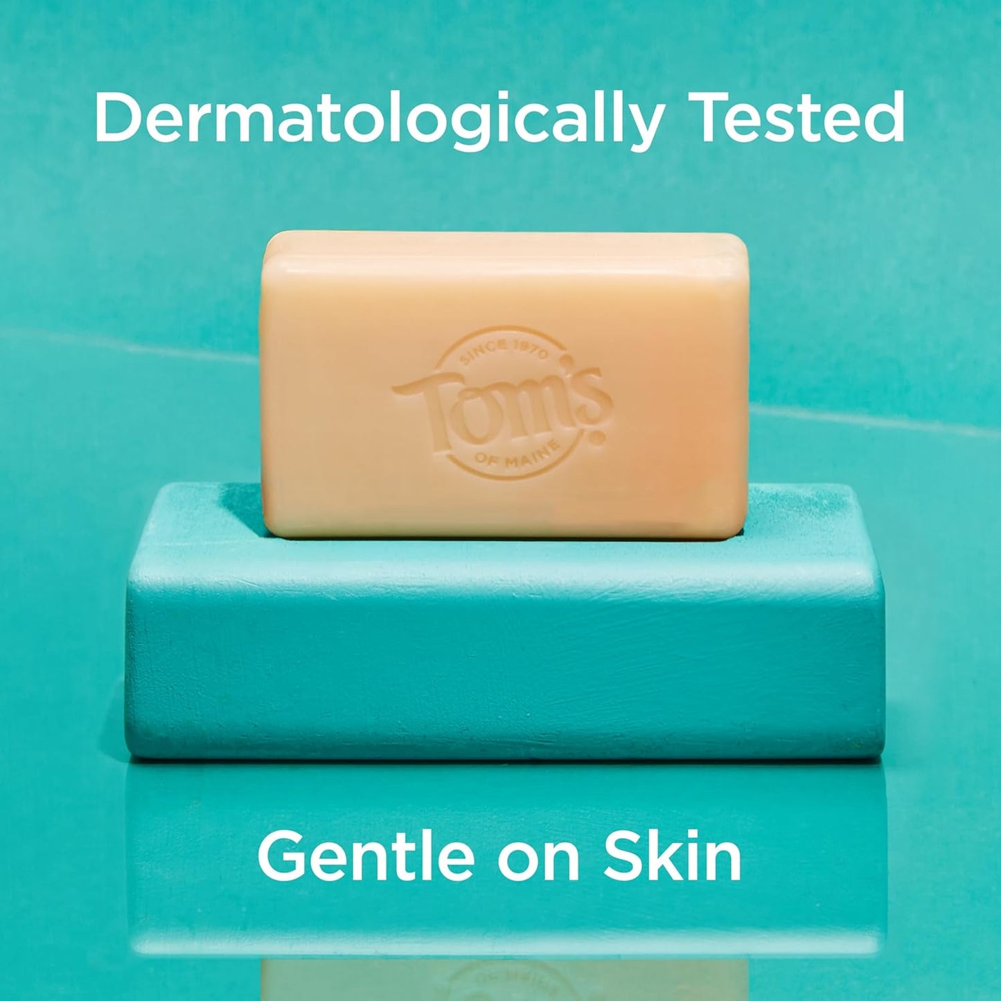 Tom’s of Maine Natural Beauty Bar Soap For Women and Men, Fragrance Free, Sensitive Skin, 5 oz Bar (Pack of 6)