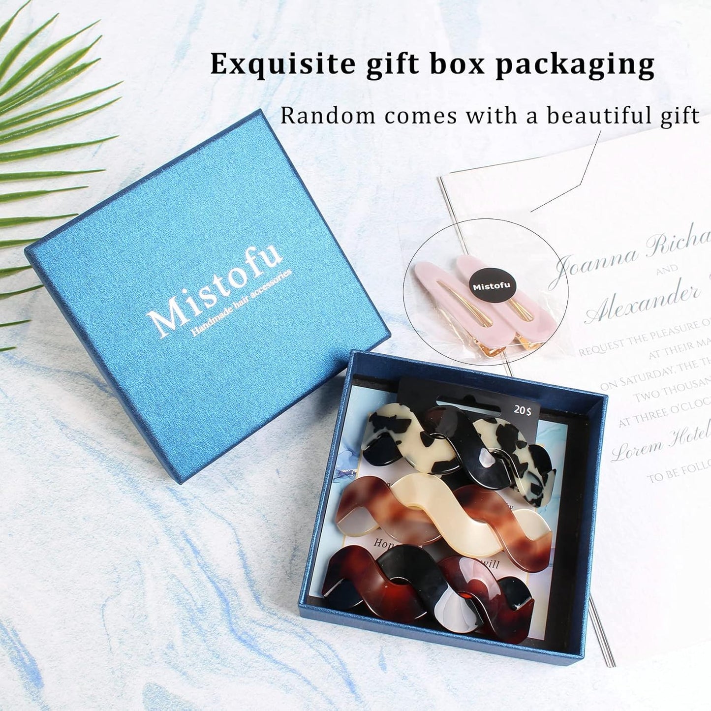 Hair Barrettes For Women - 3Pcs Large Barrettes for Thick Hair French Design with Beautiful Lines Elegant and Stylish - Perfect Hair Accessories for Thick Hair (tortoiseshell color1)