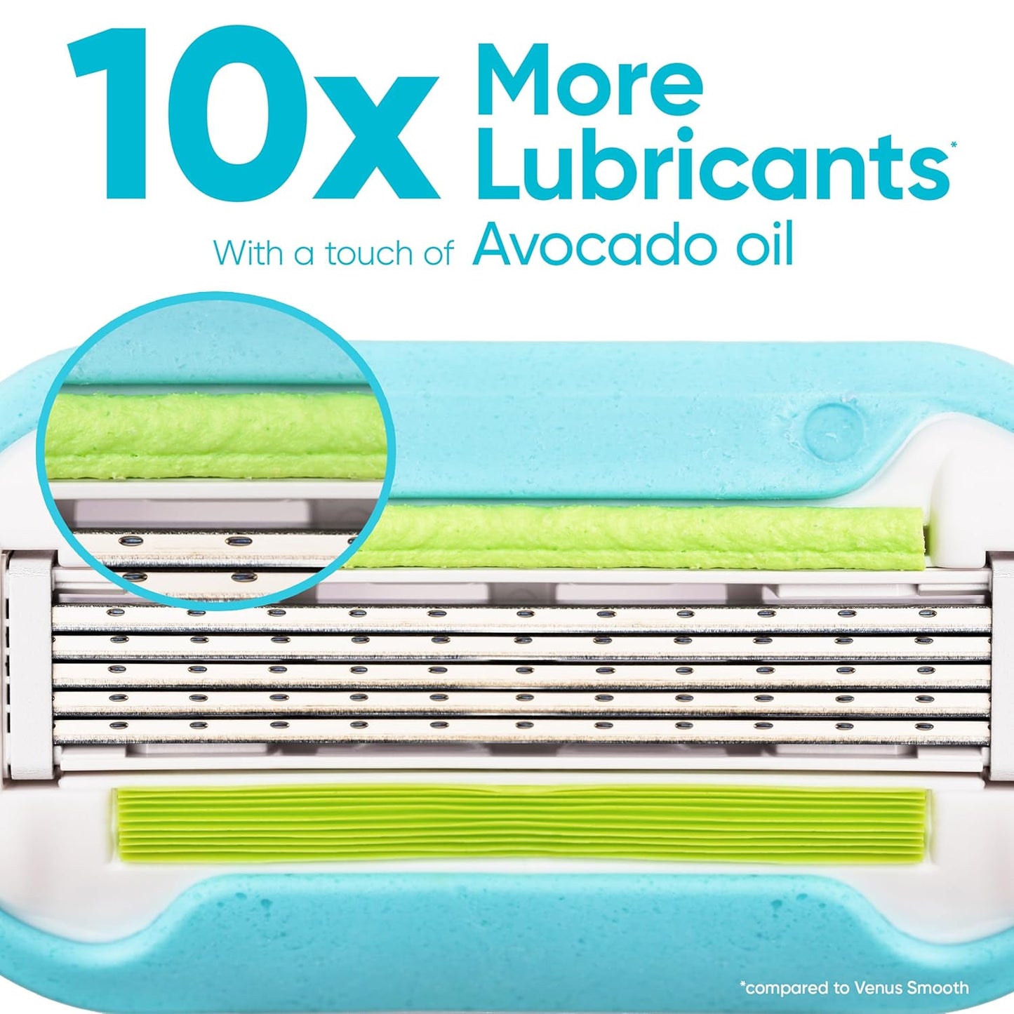 Gillette Venus Extra Smooth Razor for Women, Includes 1 Reusable Razor Handle + 4 Refills, 5-Bladed, Ergonomic No-Slip Gel Handle and Shower Holder