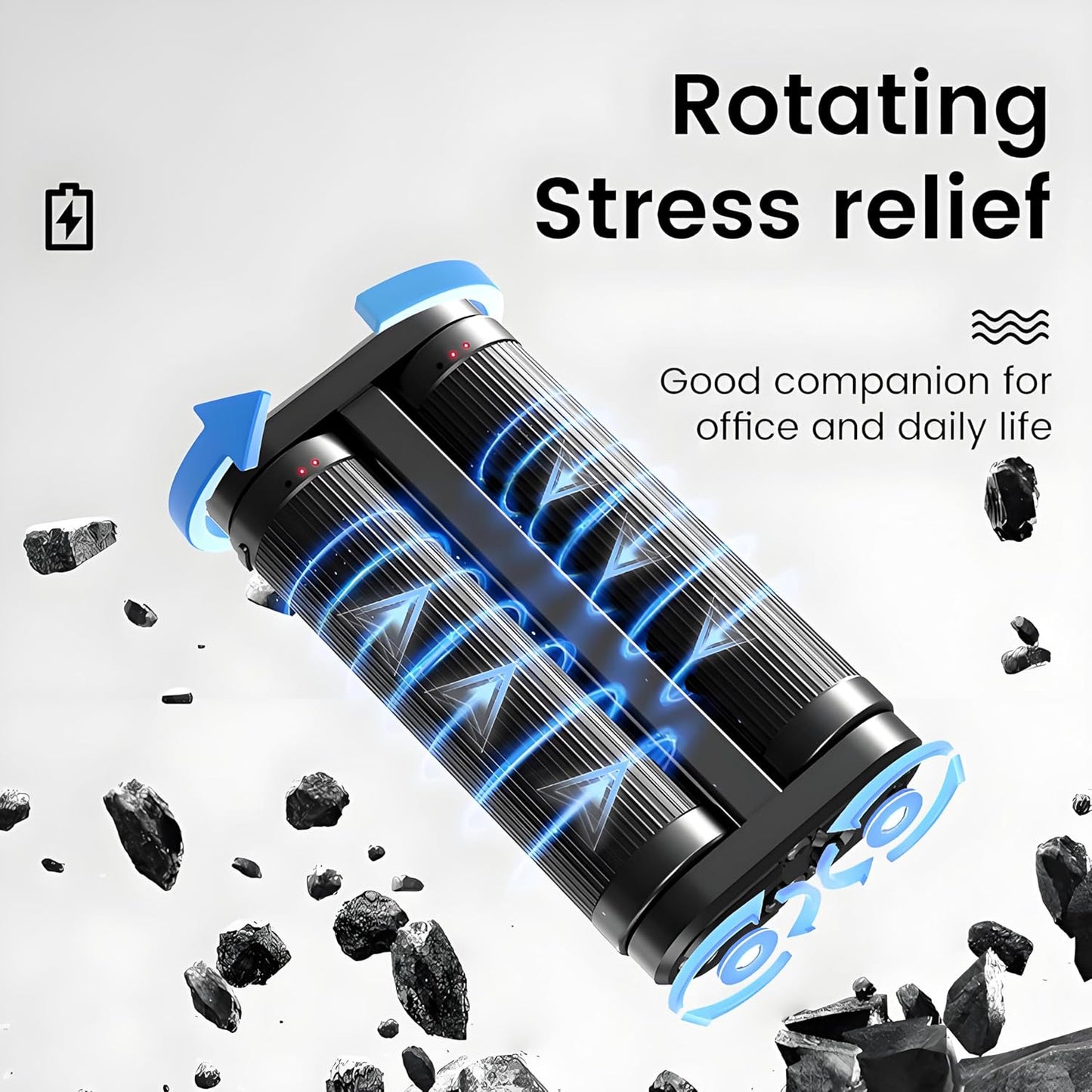 Hand Warmers Rechargeable - 3-IN-1 Electric Handwarmers, AI Smart Chips Portable Pocket Heater, Fidget Roller, All-around Heated, Stocking Stuffers Gifts for Men Women, Indoor Outdoor, Hunting Camping