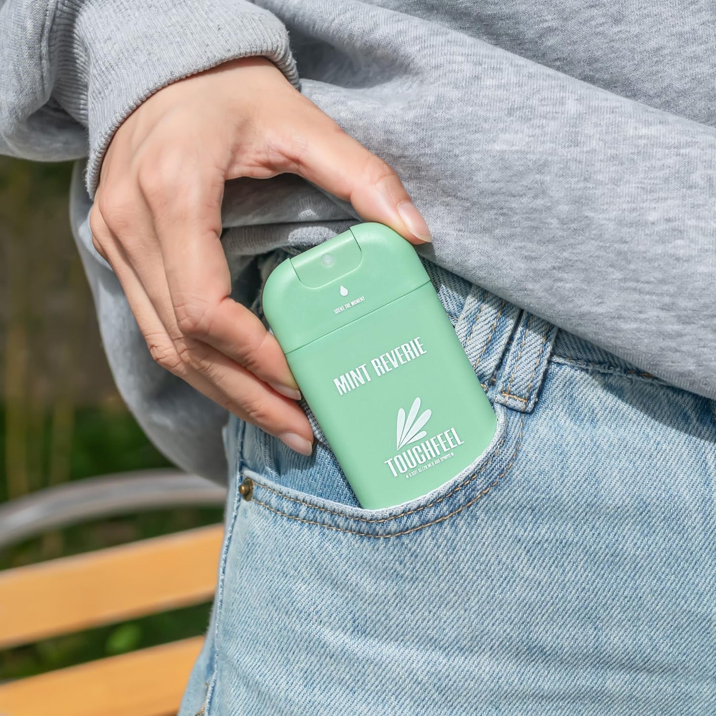 Spray Hand Sanitizer Travel Size Scented 3-Pack - Refillable Hydrating Hand Sanitizers Portable Design Travel Essentials (Mint Reverie) 0.93Fl Oz Each