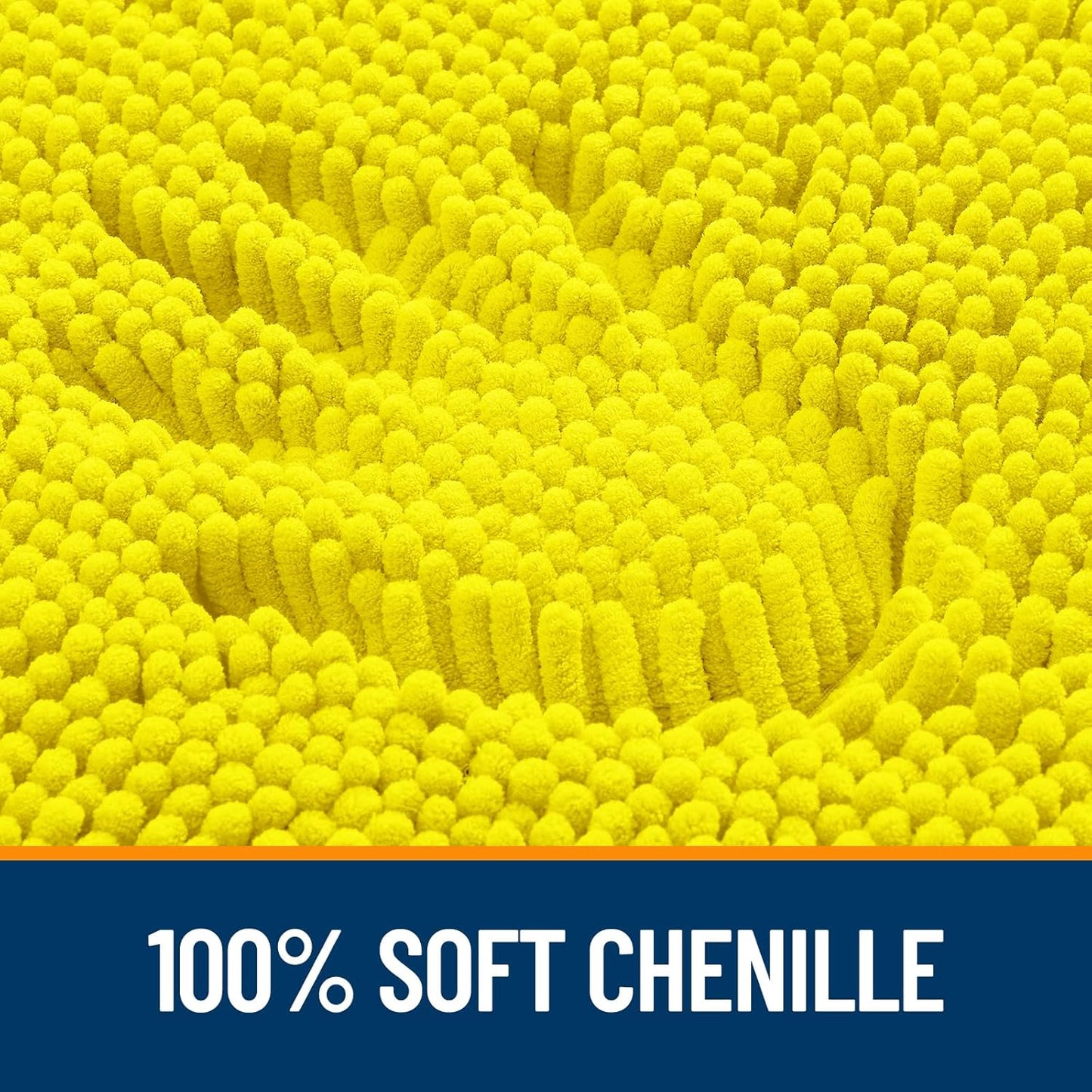 OLANLY Bathroom Rugs 30x20, Extra Soft Absorbent Chenille Bath Rugs, Rubber Backing Quick Dry, Machine Washable Bath Mats for Bathroom Floor, Tub and Shower, Home Decor Accessories, Lemon Yellow