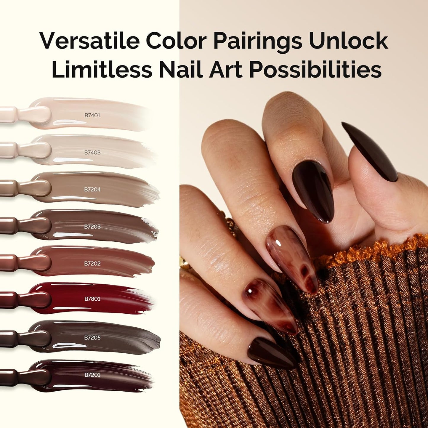 Melodysusie Gel Nail Polish Kit with Cordless UV Nail Lamp, ART06F UV Light for Plant Based Hema Free Fall Nails Polish No Wipe Glossy Top Coat Base Coat Builder Gel Set Manicure Tools Gift for Woman