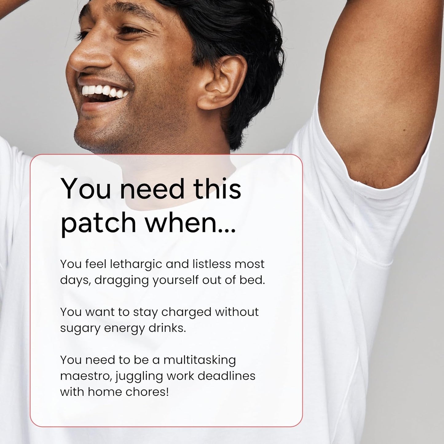 Energy Patch | Guarana, Taurine, Glucuronolactone, Green Tea, B Vitamins | 30 Patches