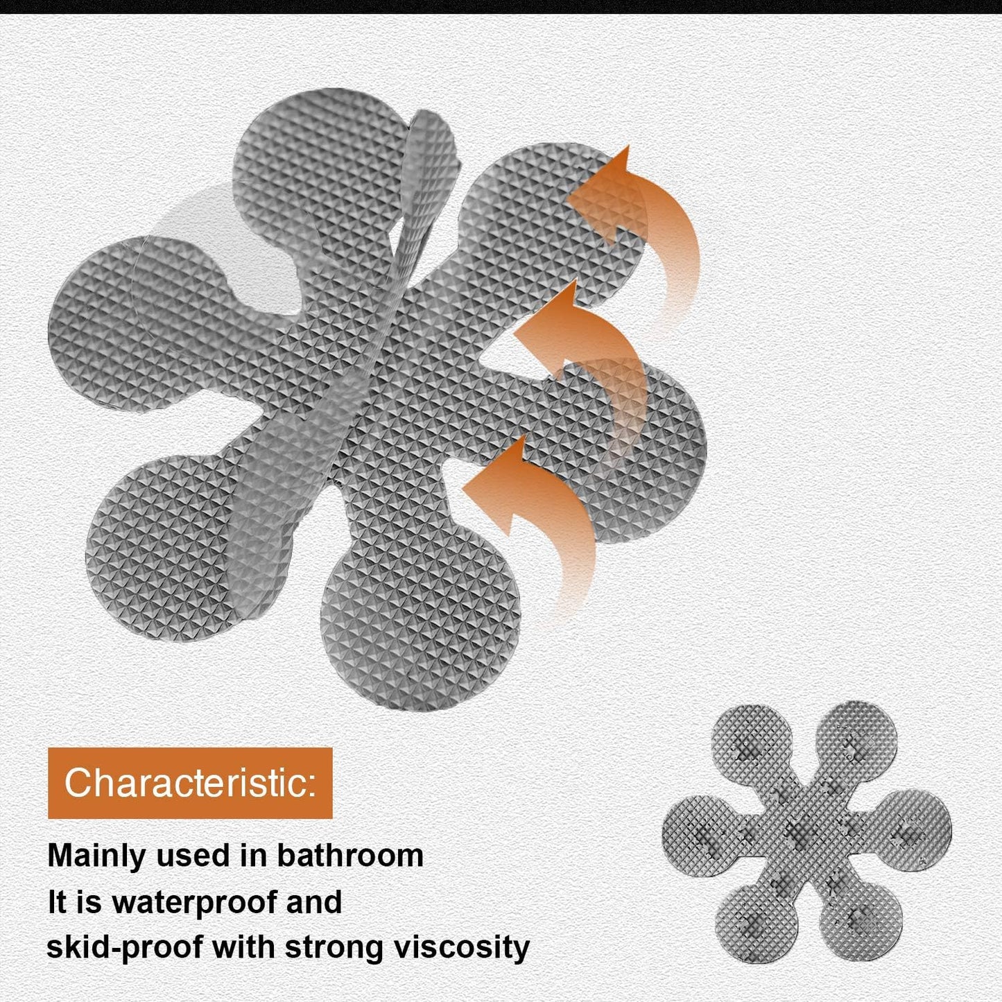 Bathtub Stickers Non-Slip, Safety Shower Treads Adhesive Appliques with Premium Scraper