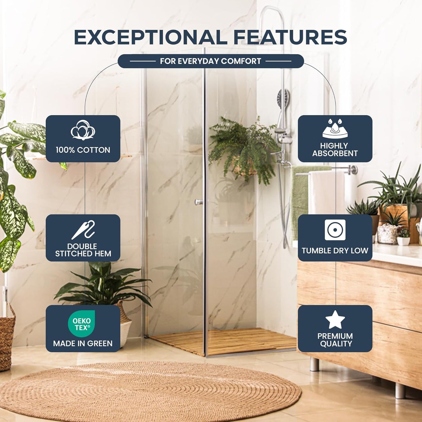 Utopia Towels, Salon Towel, Pack of 24, 16 by 27 Inches, Highly Absorbent Cotton Towels for Hand, Gym, Beauty, Spa, and Home Hair Care, White