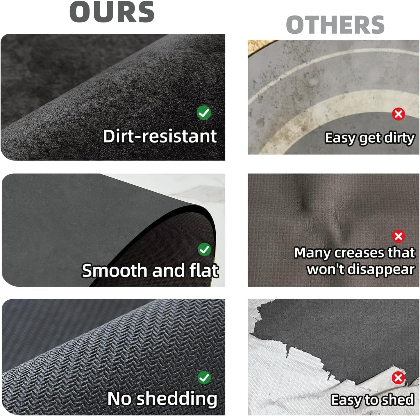 Black Bath Mat, Bathroom Rugs Non Slip Washable Thin Absorbent Quick Dry Bath Mat Fits Under Door Bathroom Floor Mat Perfect for Bath, Shower, or Sink 24"x60" Black