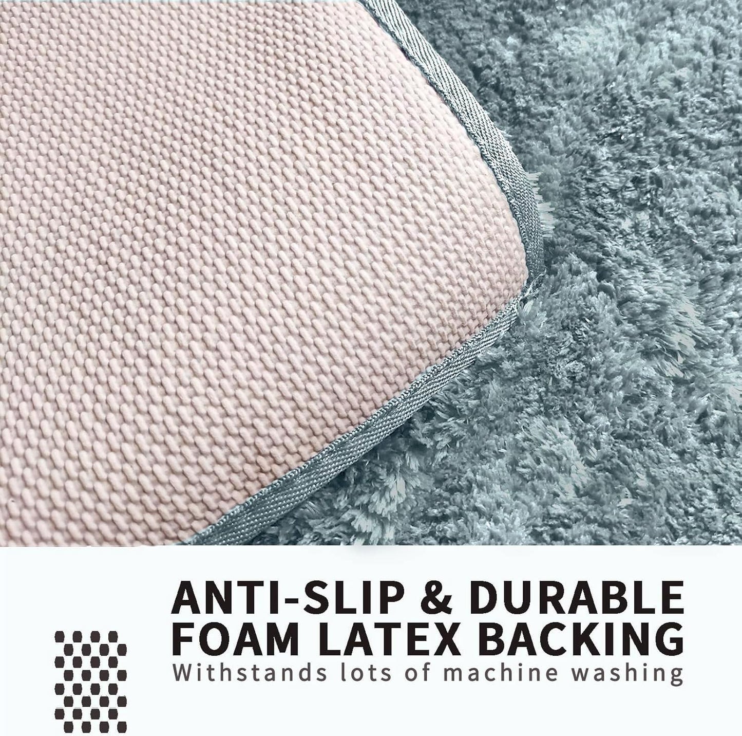 FIFU Bathroom Runner Rug 24" W x 48" L, Bath Mats for Bathroom, Bedroom & Kitchen, Non-Slip Rubber Latex Backing, Comfort & Soft Shower Bathmat & Carpet for Sink, Home & Hallways, Teal