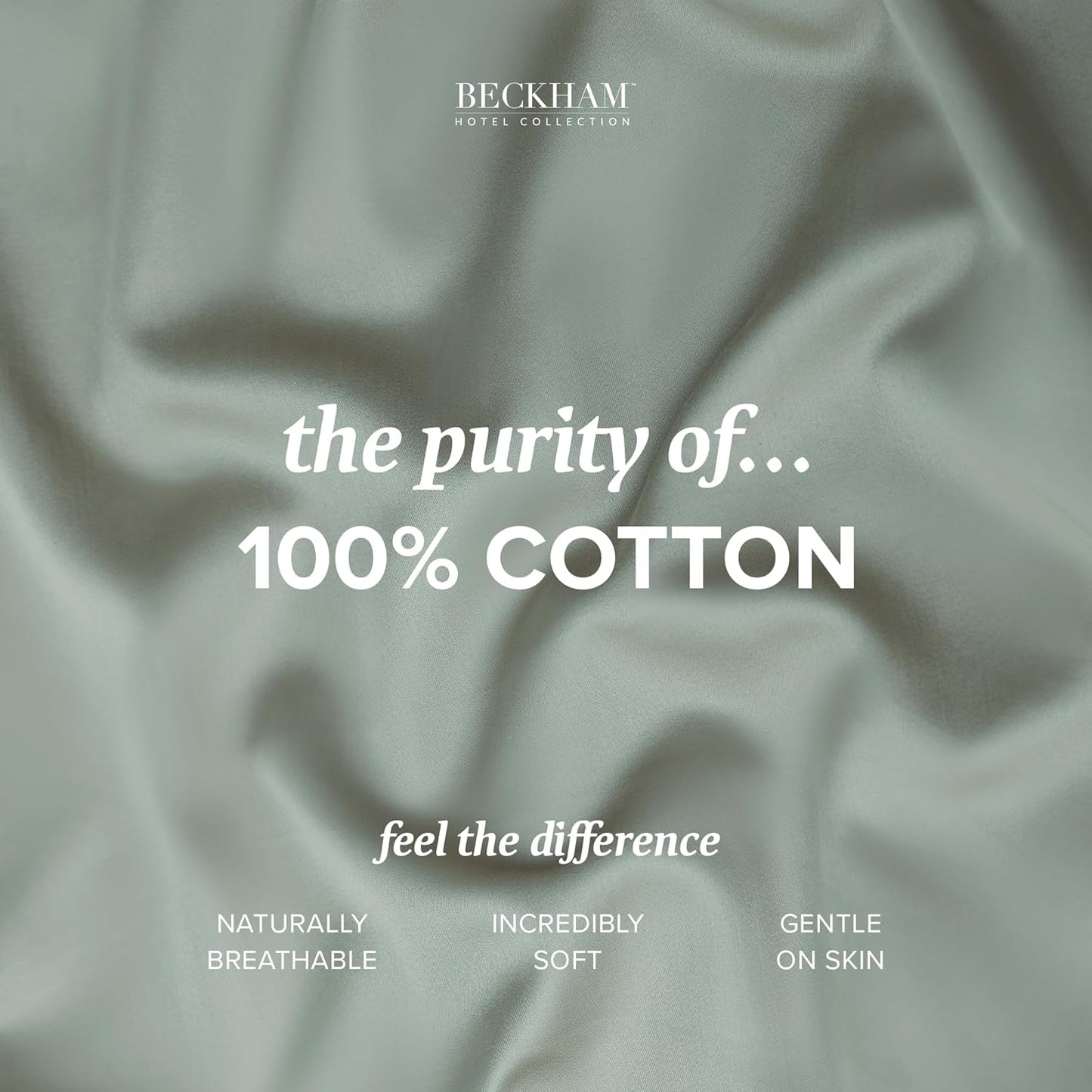 Beckham Hotel Collection Bed Pillowcases King Size Set of 2, 500TC 100% Cotton, Luxury Sateen Bedding, Open End, Breathable, Moisture-Wicking, Gray