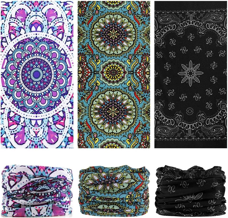 Headband Neck Gaiter Head Wrap Headwear Face Mask Magic Scarf Bandana for Men and Women