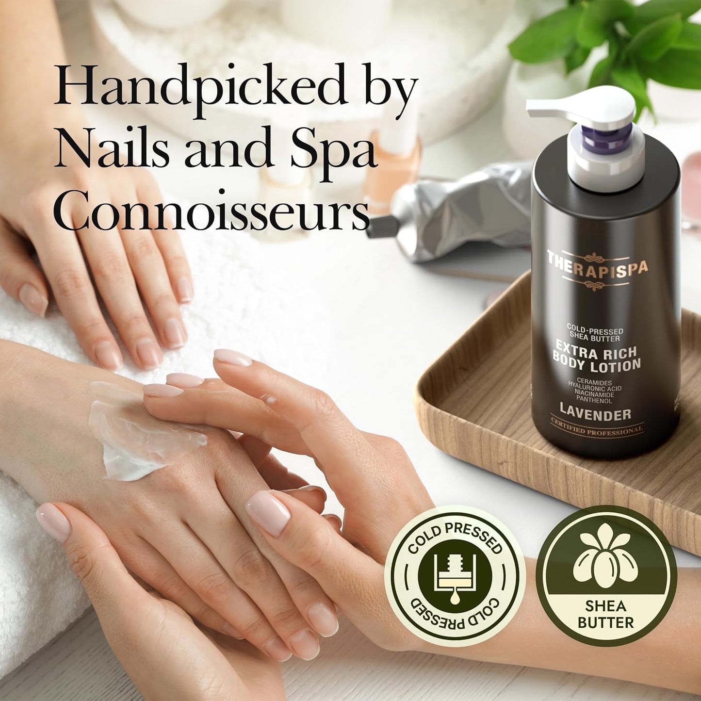 THERAPISPA Scented Body Lotion for Women – Hydrating & Nourishing Moisturizer with Shea Butter, Ceramides & Panthenol for Dry Skin – Inclusive for Everyone (White Tea, 17.0 fl oz)