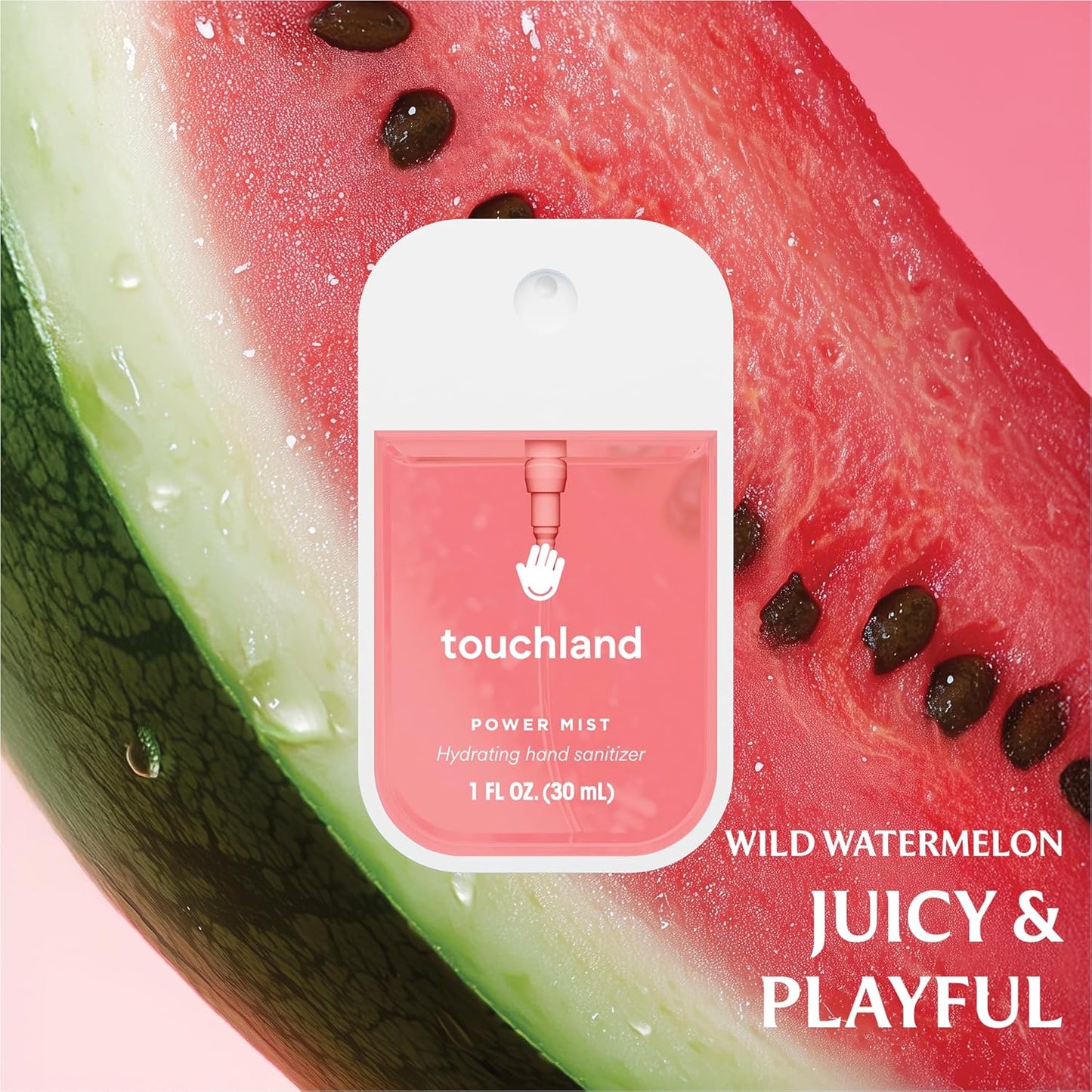 Touchland SWEET RUSH Body and Hand Mist Essentials (Vanilla Velvet Body & Hair Fragrance Mist, 2 FL. OZ. + Wild Watermelon Power Mist Hydrating Hand Sanitizer Spray 1 FL. OZ.), Travel Size Set