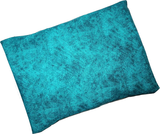 Microwavable Corn Filled Heating Pad and Cold Pack/Washable 100% Cotton Cover (Etched - Dark Jade, 7.5in W x 11in L)