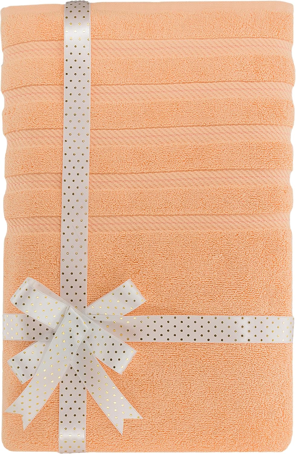 American Soft Linen 35x70 Jumbo Large Bath Towels, 600 GSM 100% Cotton Turkish Bath Sheet, Oversized Luxury Bath Towels for Bathroom Beach and Pool, Malibu Peach