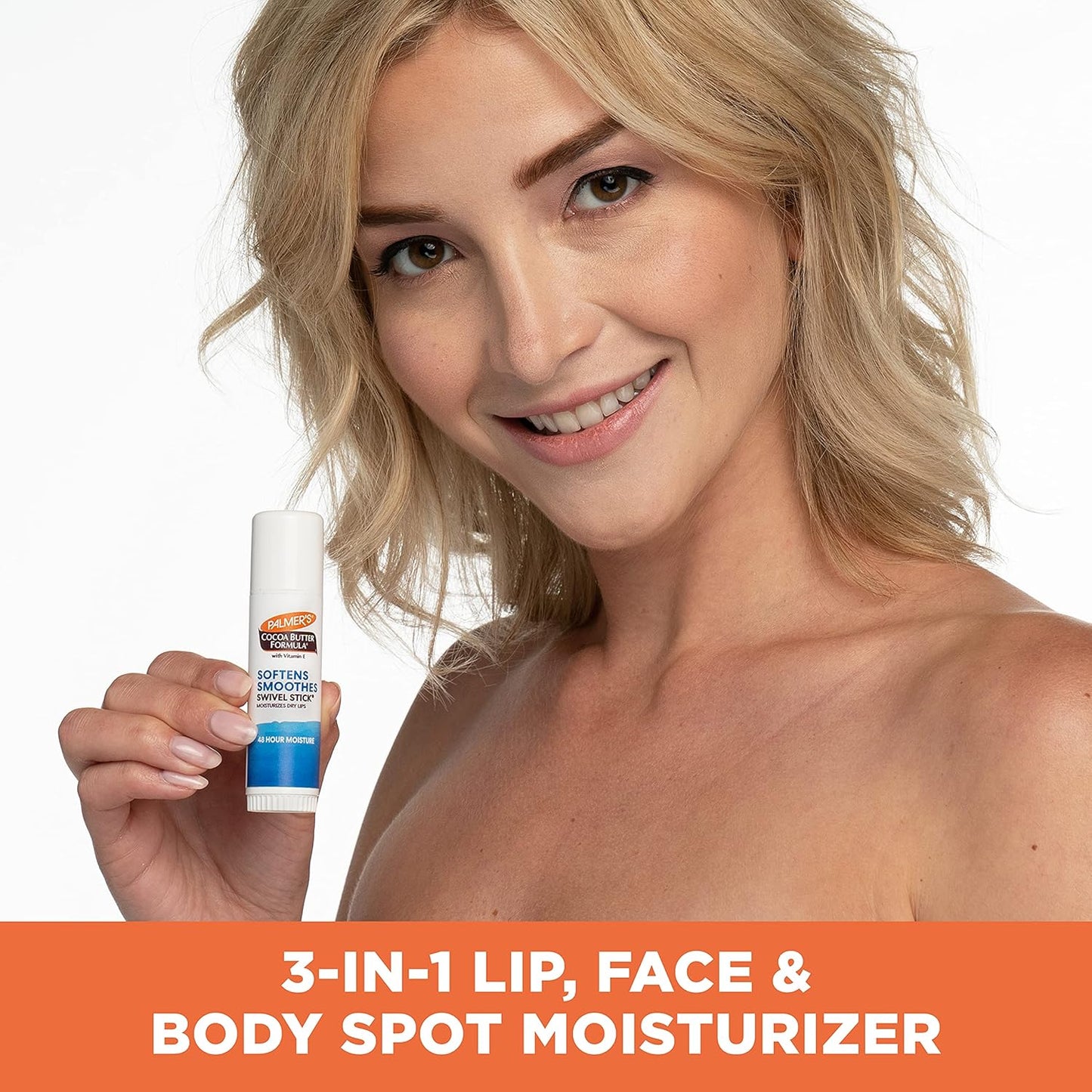 Palmer's Cocoa Butter Formula Moisturizing Swivel Stick with Vitamin E, Lip Balm Stocking Stuffer, Face & Body Moisturizer Stick, Ideal for Treating Dry Skin Patches (Pack of 3)