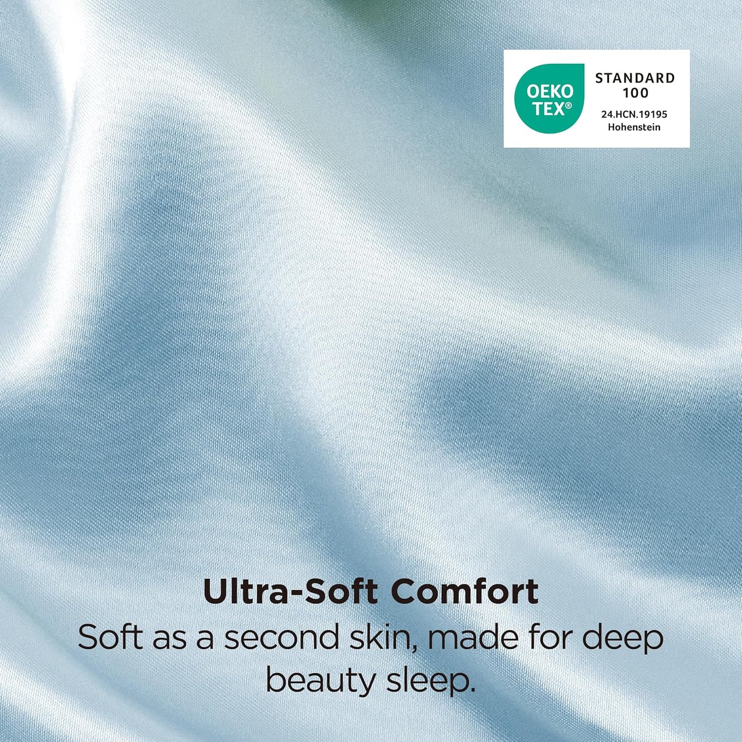 Bedsure Satin Pillowcases, Similar to Silk Pillow Cases Queen Size Set of 2, Pillow Case for Sleeping Women with Envelope Closure, Gifts for Women Men, Light Blue, 20x30 Inches, 2pcs