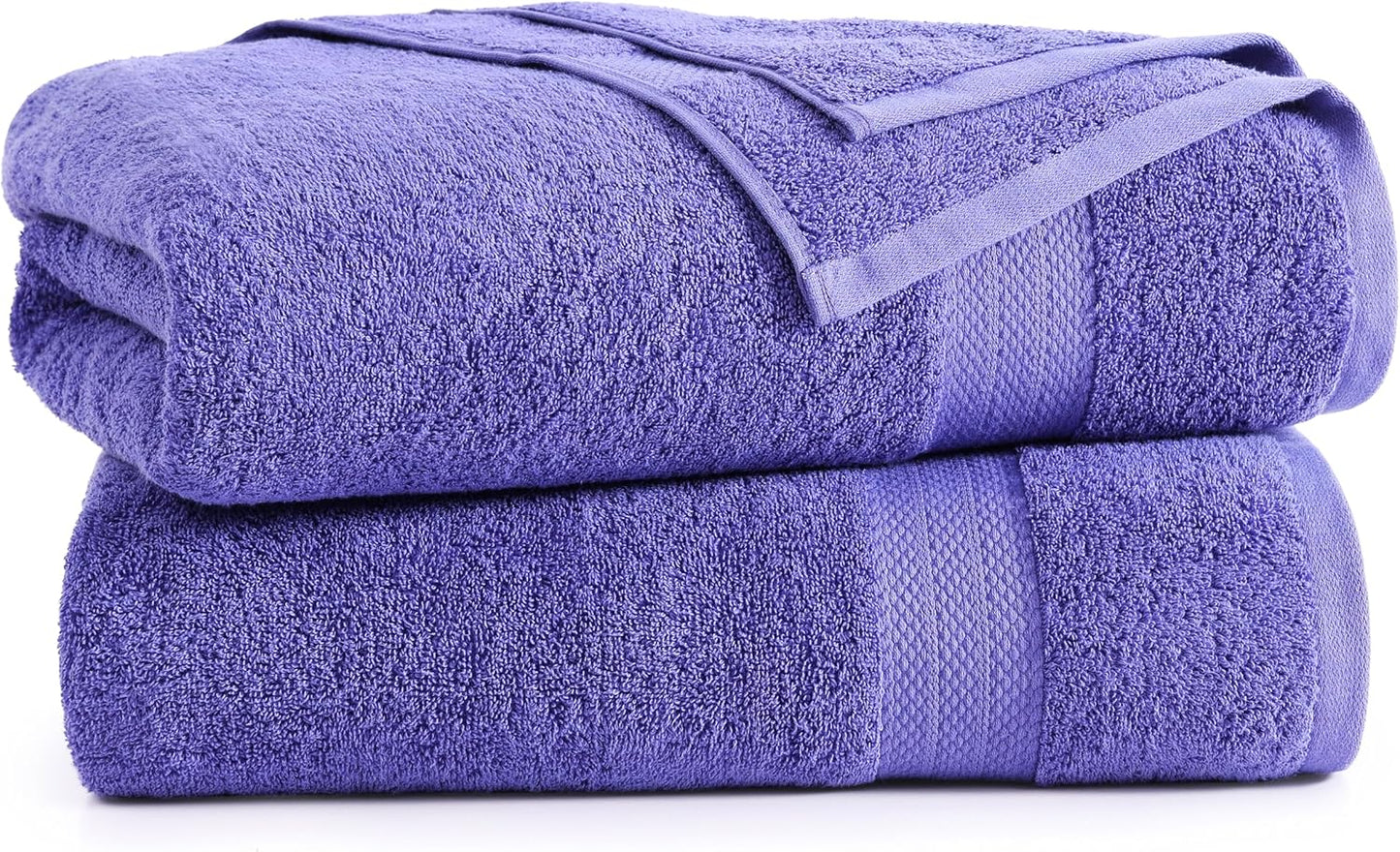 LANE LINEN 100% Cotton 2 Pack Bath Sheets (35"x66") - Ring Spun, Extra Large Cotton Bath Towels Set - Quick Dry, Soft & Absorbent Oversized Towel Set - Remains Soft After Multiple Washes - Blue Irish