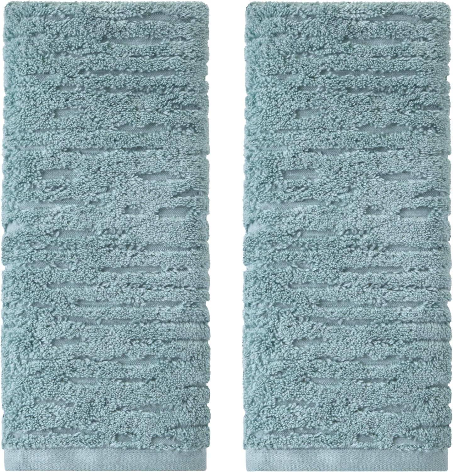 SKL Home CloudSoft Cotton Luxury Hand Towel 2pc Set for Bath/Kitchen/Bar & Gift, Teal