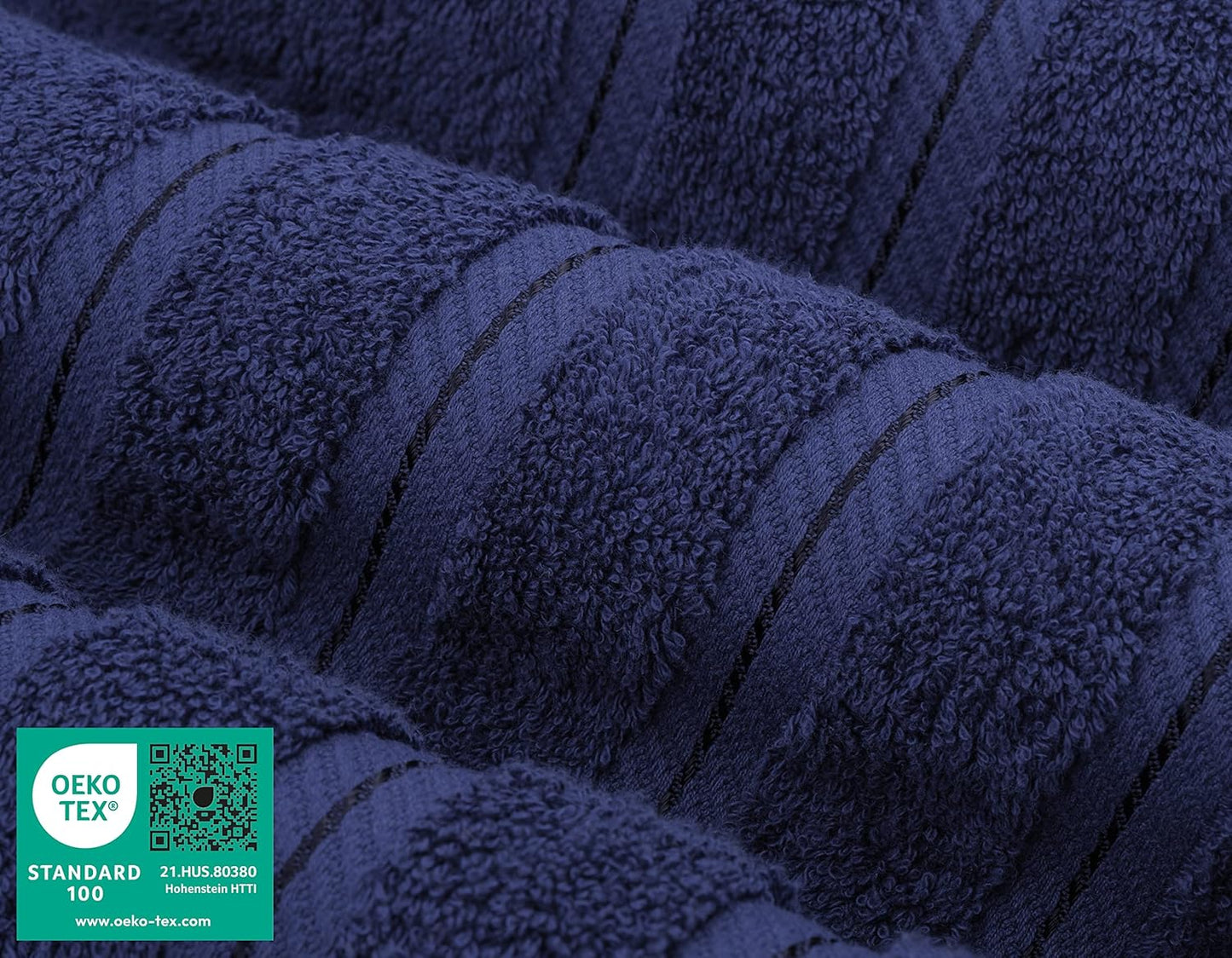 American Soft Linen Luxury Hand Towels for Bathroom, 600 GSM 100% Cotton Turkish 4 Piece Hand Towel Set, 600 GSM Hand Face Towels for Kitchen, Navy Blue Hand Towels