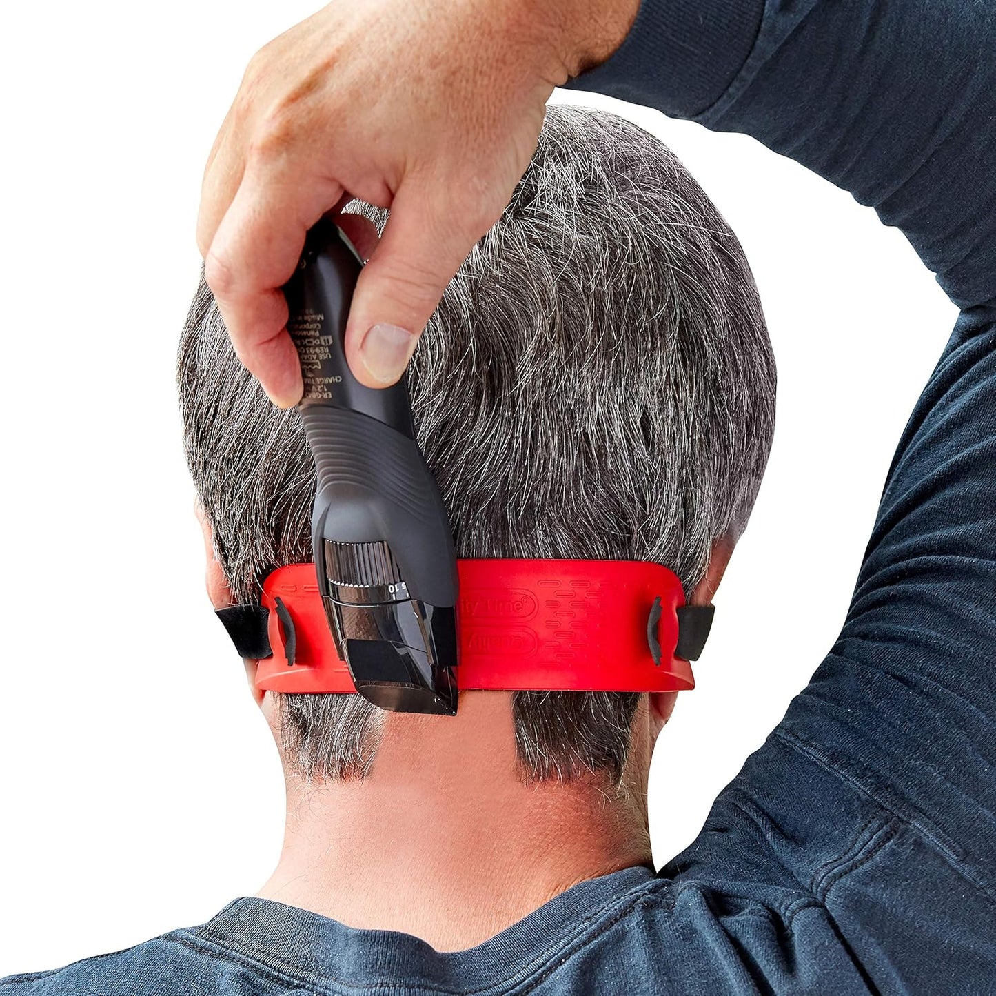 Quality Time Neck Hair Guide Premium, 2 Different Neckline Templates with All 4 Neck Hairline Styles; A Premium Adjustable Stencil/Guard for Haircut, Do It Yourself, Made in USA