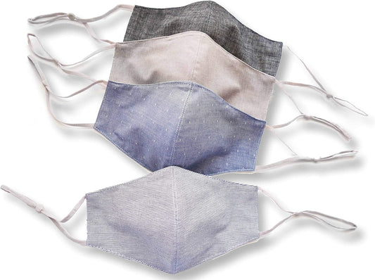 HOPE LOVE SHINE Face Mask Adjustable Filter Pocket Reusable Breathable Washable Cloth Mask Face Masks for Women Men - 4 Pack