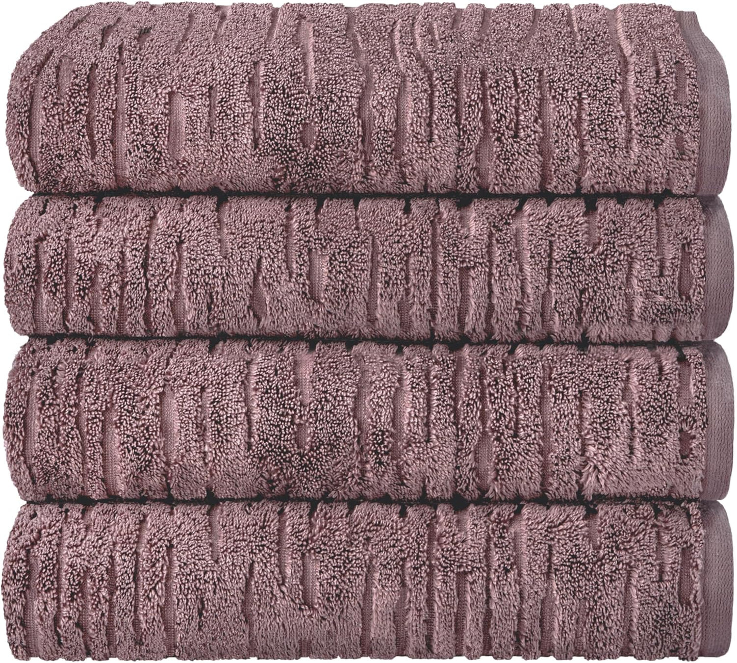 SKL Home CloudSoft Cotton Luxury 4 Pc Bath Towel Set, Plum