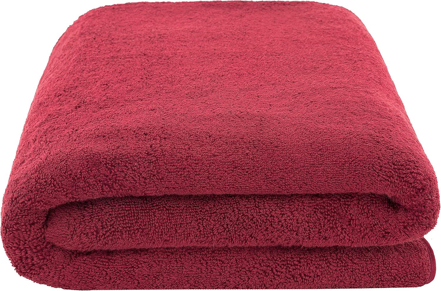 American Soft Linen Oversized Bath Sheet 40x80 Extra Large for Bathroom, 600 GSM 100% Cotton Turkish Jumbo Bathsheet Towels for Adults Bordeaux Red Bath Sheet