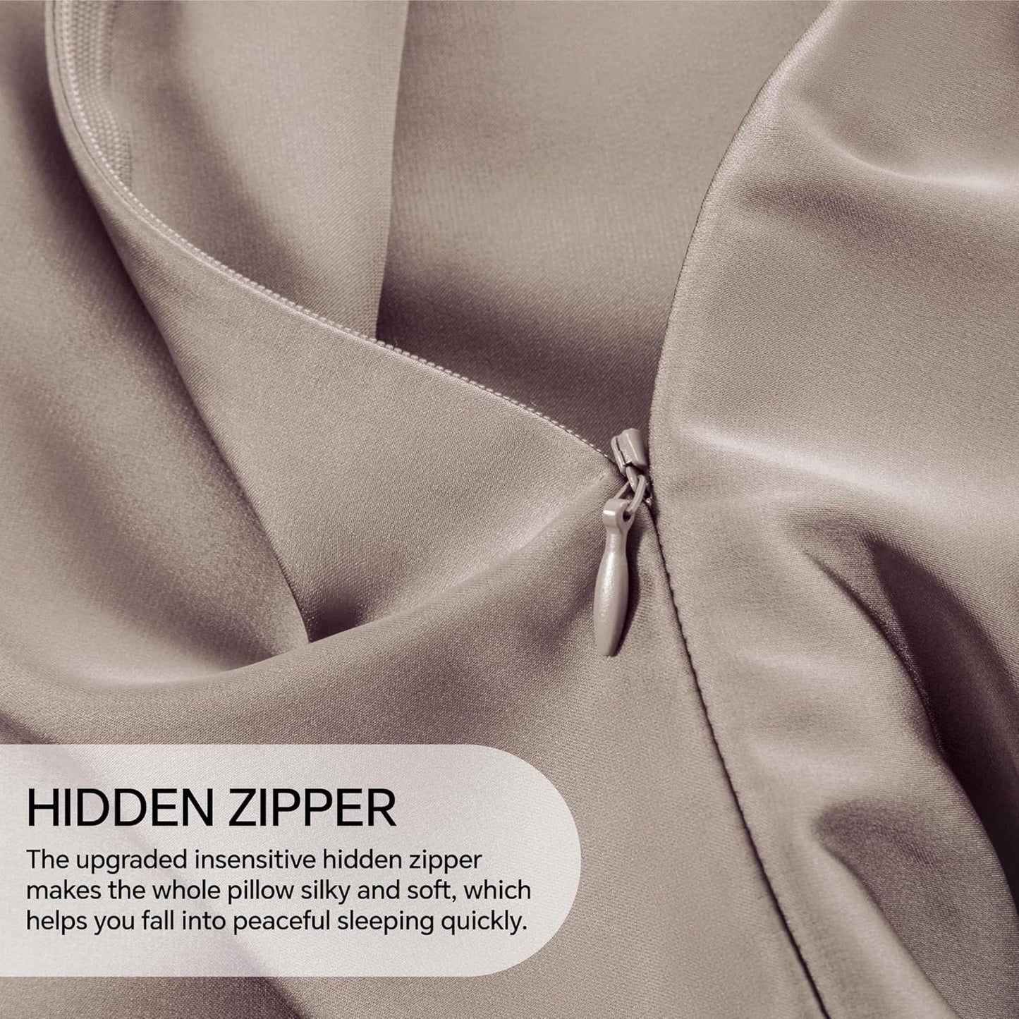 INFIIXSO Mulberry Silk Pillow Case King Size, Silk Pillowcase with Hidden Zipper 20"x36", Extraordinary Smooth and Soft Pillow Cases for Hair and Skin(Caramel, 1 Pack)