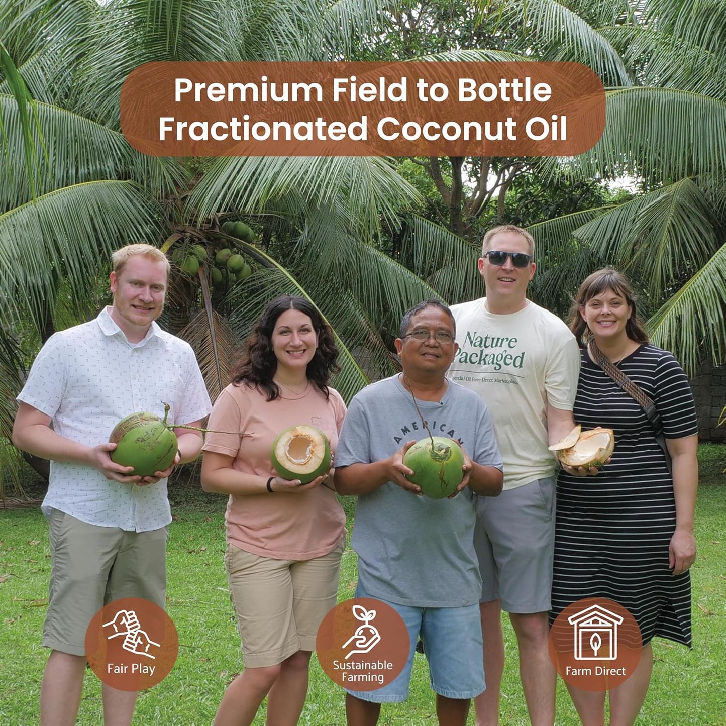Fractionated Coconut Oil - Sourced Directly from our Farm Partner in the Philippines - Carrier Oil for Diluting Essential Oils, Body, Hair, and Skin Moisturizer - (1Gallon)