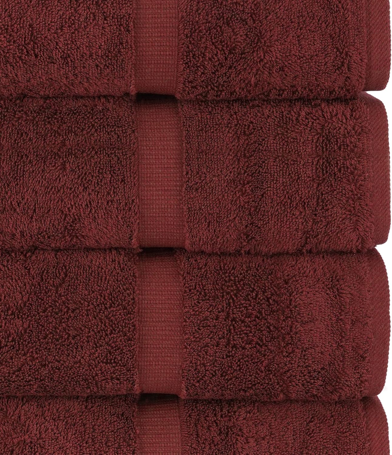 Chakir Turkish Linens | Hotel & Spa Quality 100% Cotton Premium Turkish Towels | Soft & Absorbent (4-Piece Bath Towels, Cranberry)