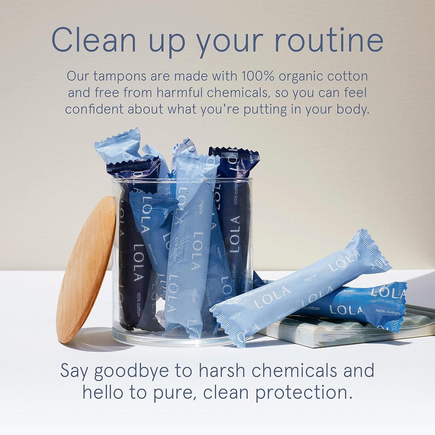 LOLA Organic Cotton Tampons, 8 Count - Super Non-Toxic Tampons, Period Feminine Hygiene Products, HSA FSA Approved Products Feminine Care