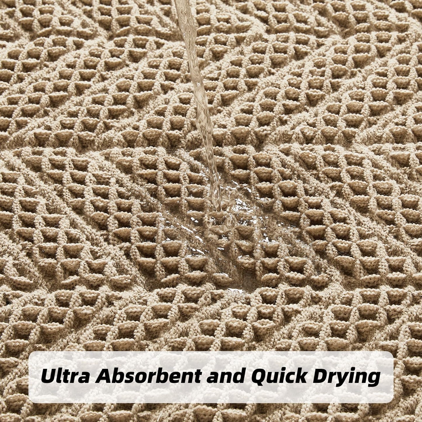 Bathroom Floor Mat,Boho Bathroom Mat,Super Absorbent Bath Rug,Bathroom Rugs Non Slip Washable, Quick Dry Shower Mats, Ultra Soft Bath Mat Towel,Brown,19"*48"