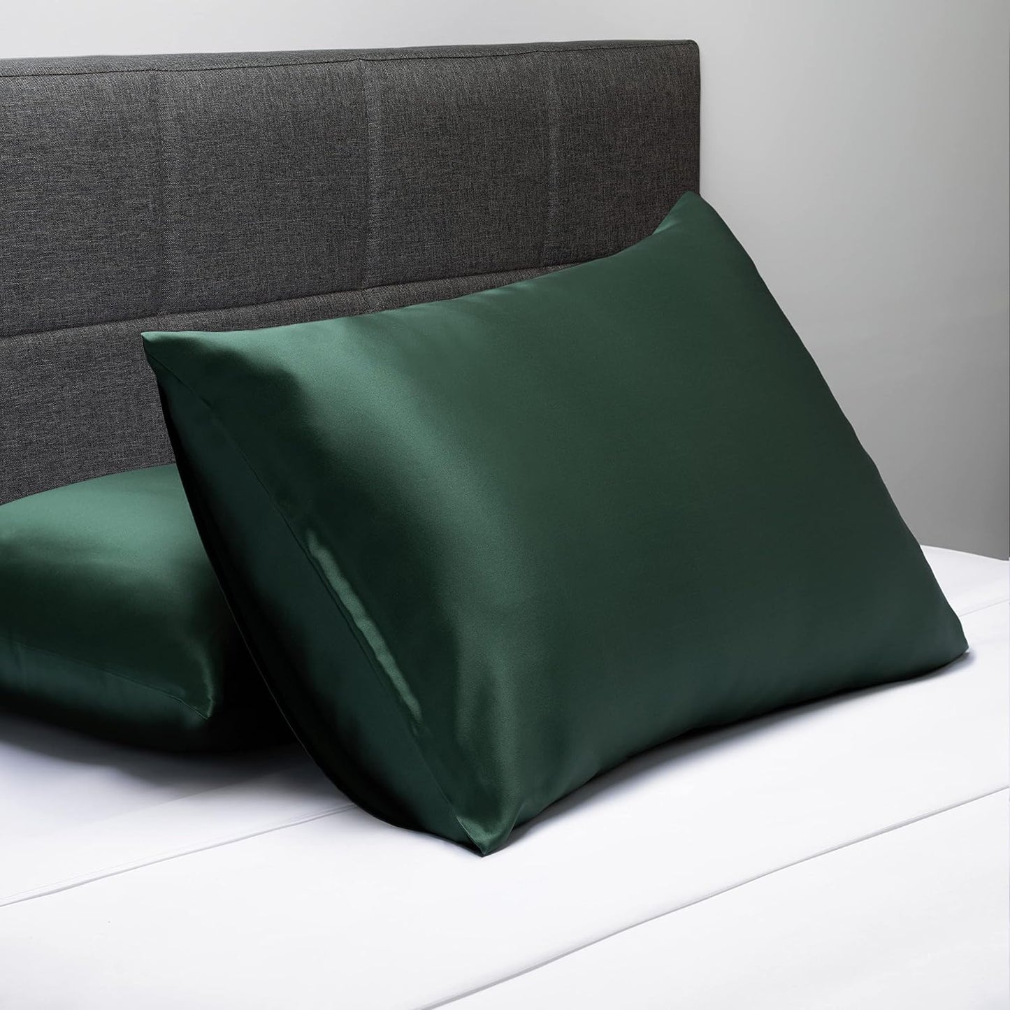 Fishers Finery 25mm 100% Pure Mulberry Silk Pillowcase (Dark Green Queen)