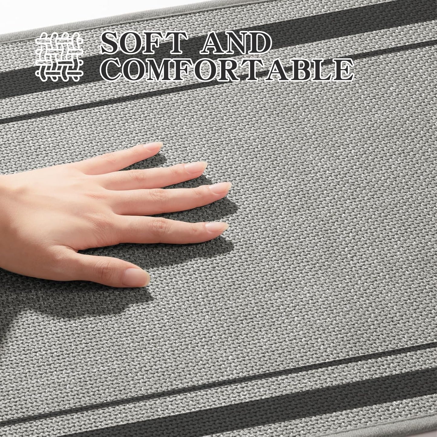 chakme Bathroom Rugs Mat 32x17, Ultra Thin Non Slip Bath Mat Quick Dry Absorbent Bath Mat for Bathroom Floor, (Dark Grey, 32"x17")