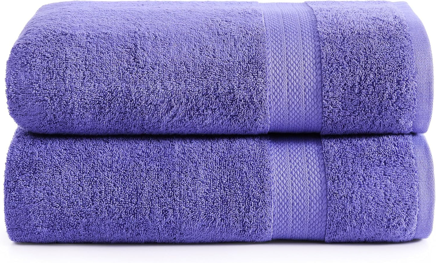 LANE LINEN 100% Cotton 2 Pack Bath Sheets (35"x66") - Ring Spun, Extra Large Cotton Bath Towels Set - Quick Dry, Soft & Absorbent Oversized Towel Set - Remains Soft After Multiple Washes - Blue Irish