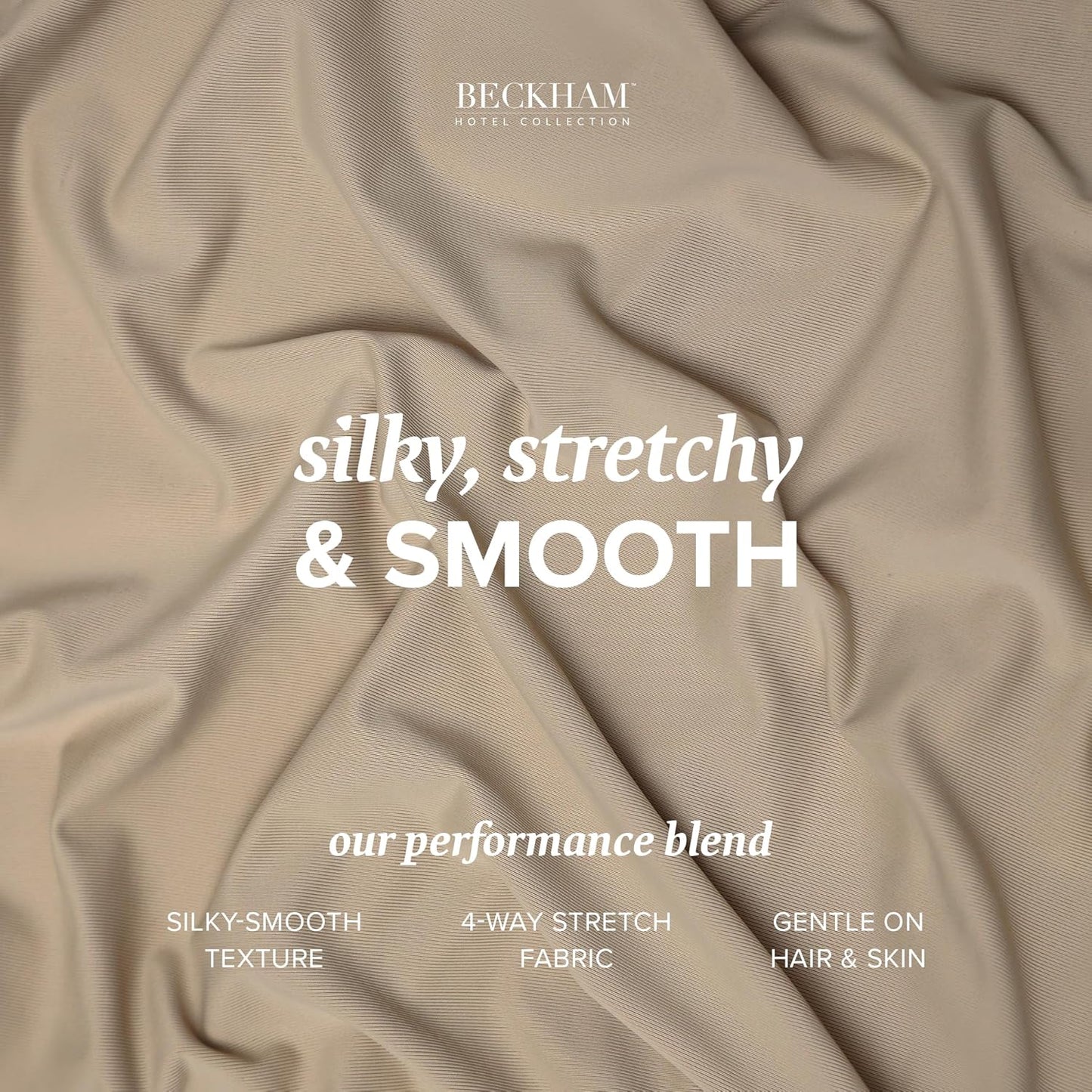 Beckham Hotel Collection Cooling Pillowcases for Hot Sleepers, Standard/Queen Size Set of 2, Cool Bedding, Envelop Closure, Silky Soft, Breathable, Moisture-Wicking, Sand