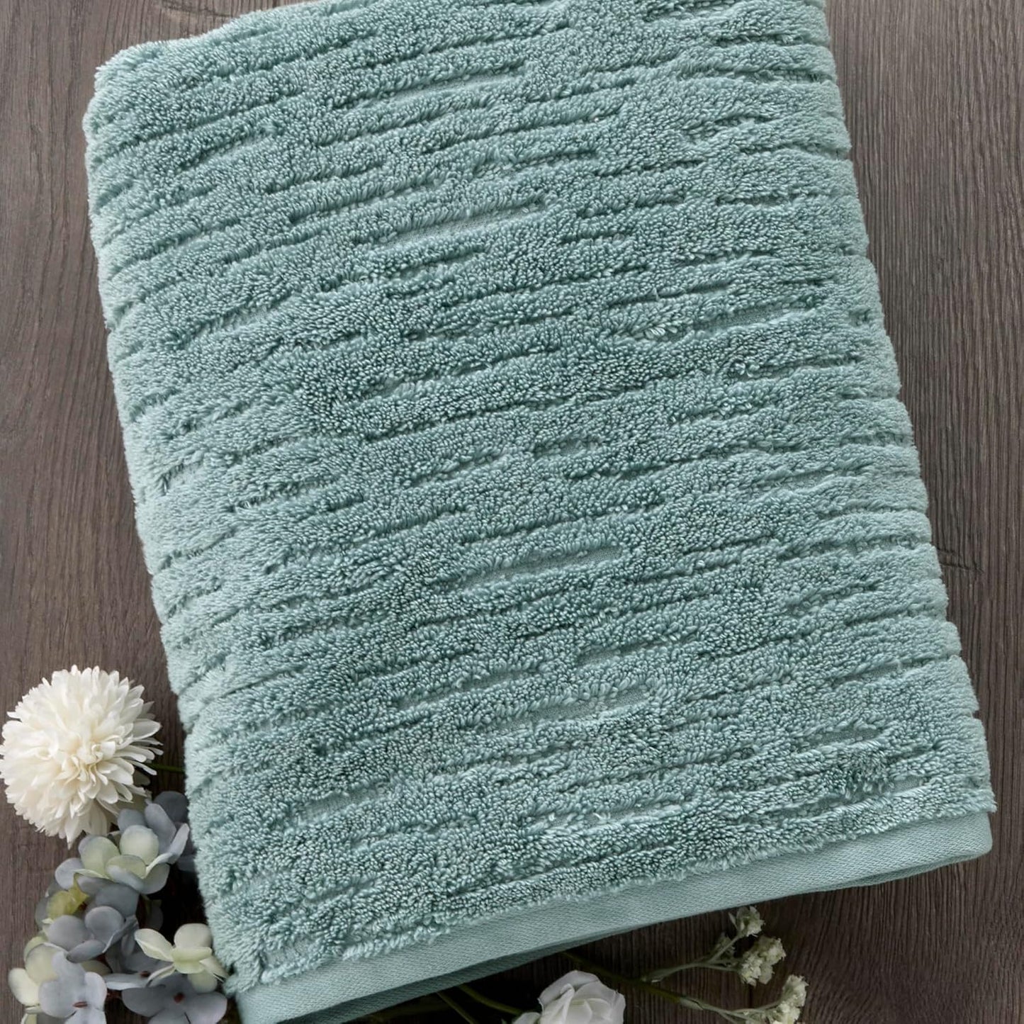 SKL Home CloudSoft Cotton Luxury 4 Pc Bath Towel Set, Teal