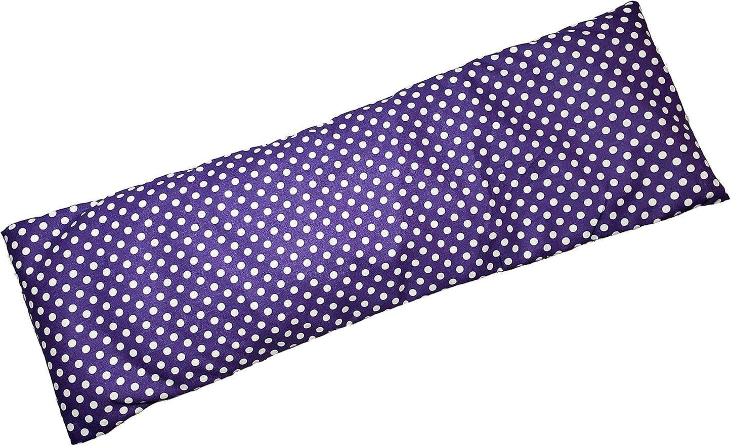 Microwavable Corn Filled Heating Pad and Cold Pack/Washable 100% Cotton Cover (Polka Dot - Purple, 5.25in W x 17.25in L)