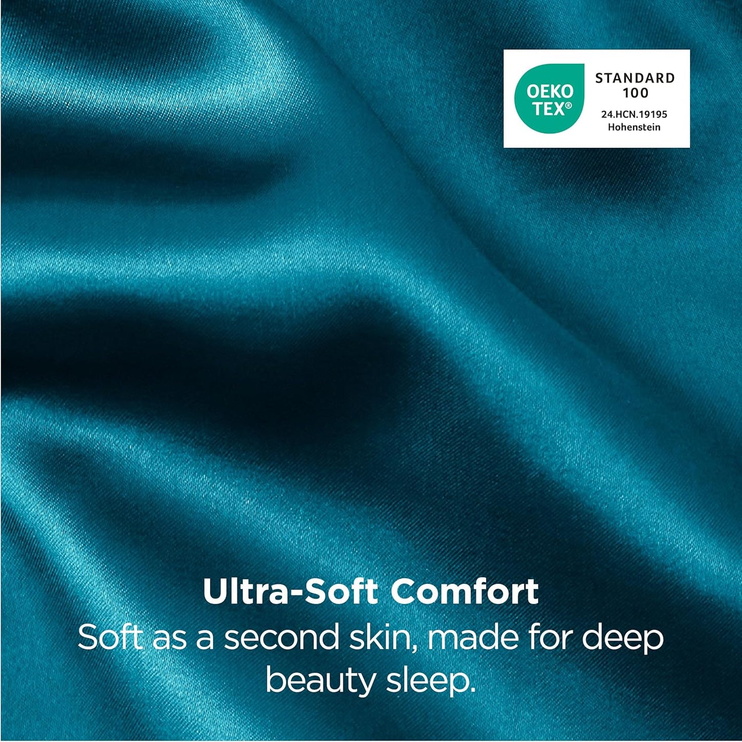 Bedsure Satin Pillowcases, Similar to Silk Pillow Cases Queen Size Set of 2, Pillow Case for Sleeping Women with Envelope Closure, Gifts for Women Men, Teal, 20x30 Inches, 2pcs
