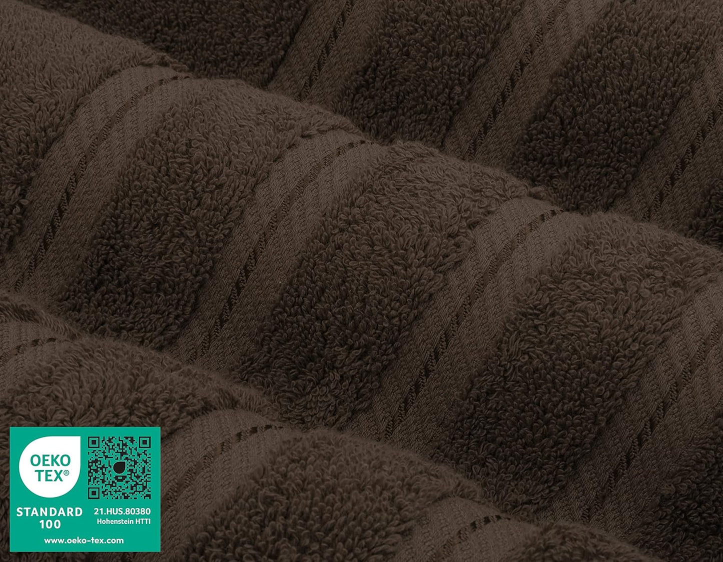 American Soft Linen Luxury Hand Towels for Bathroom, 600 GSM 100% Cotton Turkish 4 Piece Hand Towel Set, 600 GSM Hand Face Towels for Kitchen, Brown Hand Towels