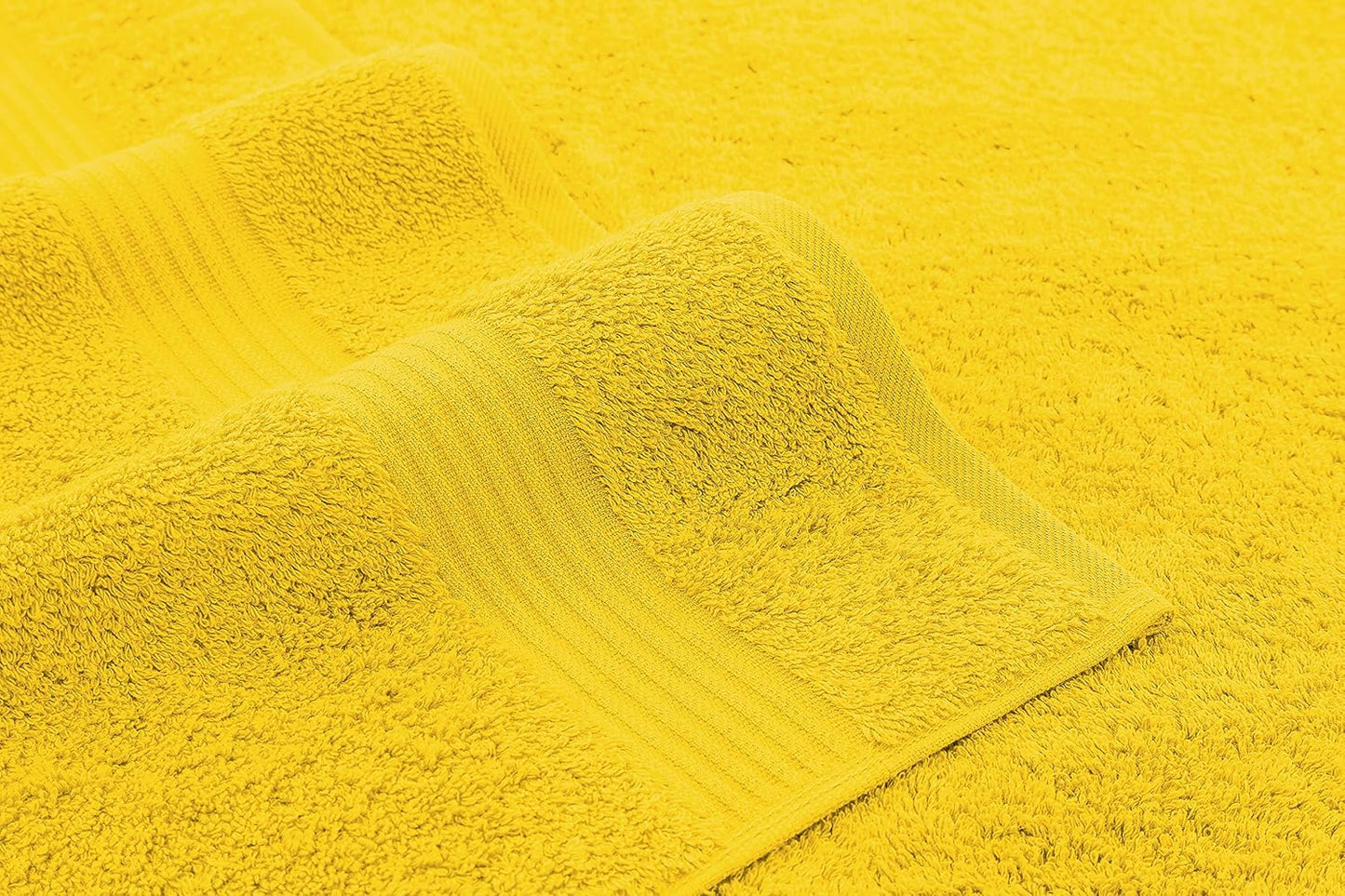 American Veteran Towel, 100% Cotton Turkish Bath Towels for Bathroom 4 Pack, 27x54 Extra Large Premium Soft Drying Bathroom Towels, Yellow