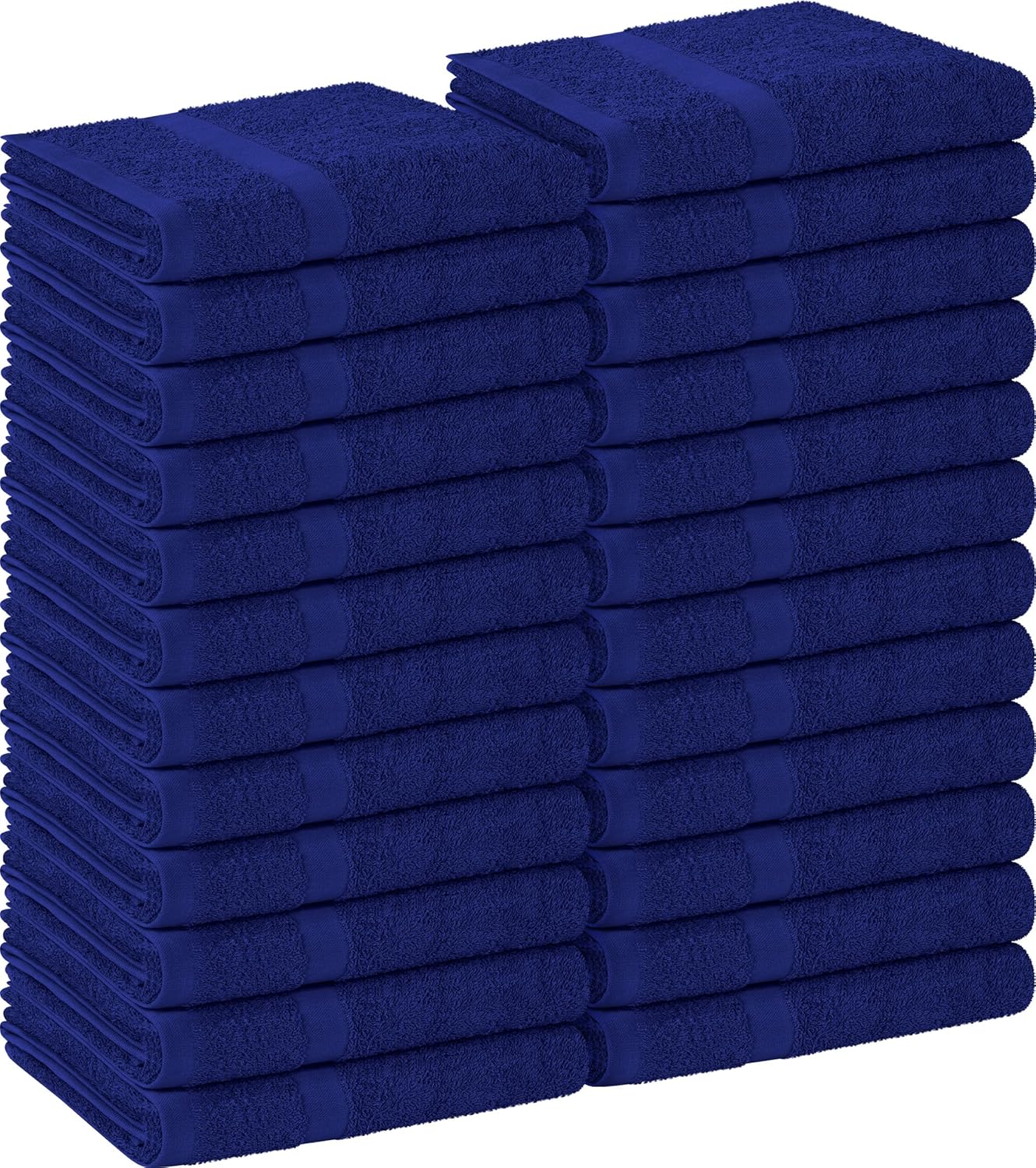 Utopia Towels, Salon Towel, Pack of 24, Not Bleach Proof, 16 by 27 Inches, Highly Absorbent Cotton Towels for Hand, Gym, Beauty, Spa, and Home Hair Care, Royal Blue