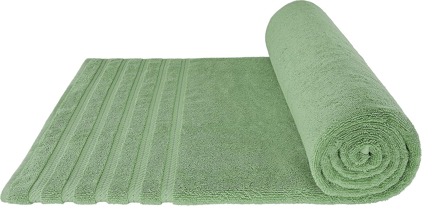 American Soft Linen 35x70 Jumbo Large Bath Towels, 600 GSM 100% Cotton Turkish Bath Sheet, Oversized Luxury Bath Towels for Bathroom Beach and Pool, Sage Green