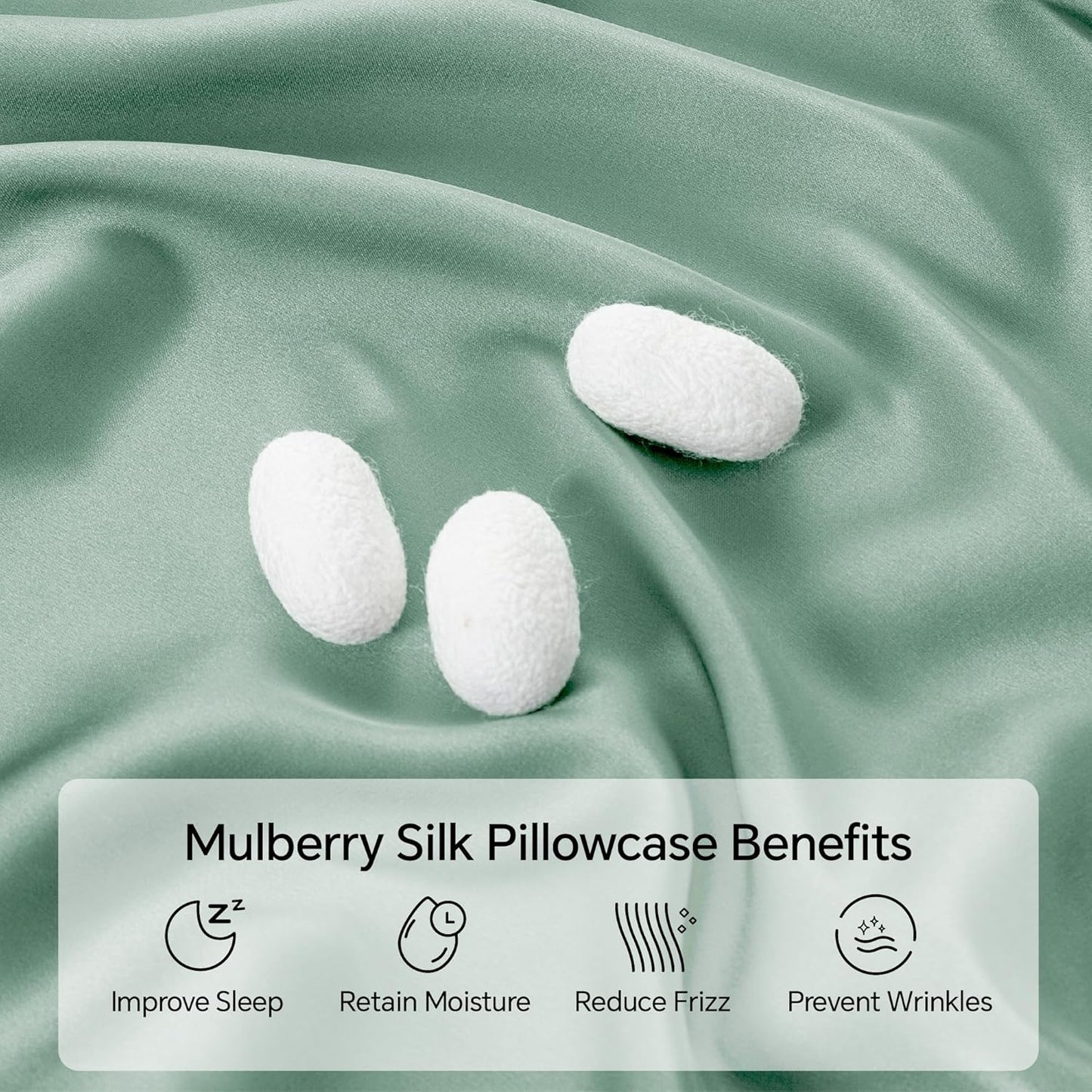 INFIIXSO Mulberry Silk Pillow Cases King Size Set of 2, Silk Pillowcase with Hidden Zipper 20"x36", Extraordinary Smooth and Soft Pillow Case for Hair and Skin(Mint Green, 2 Pack)