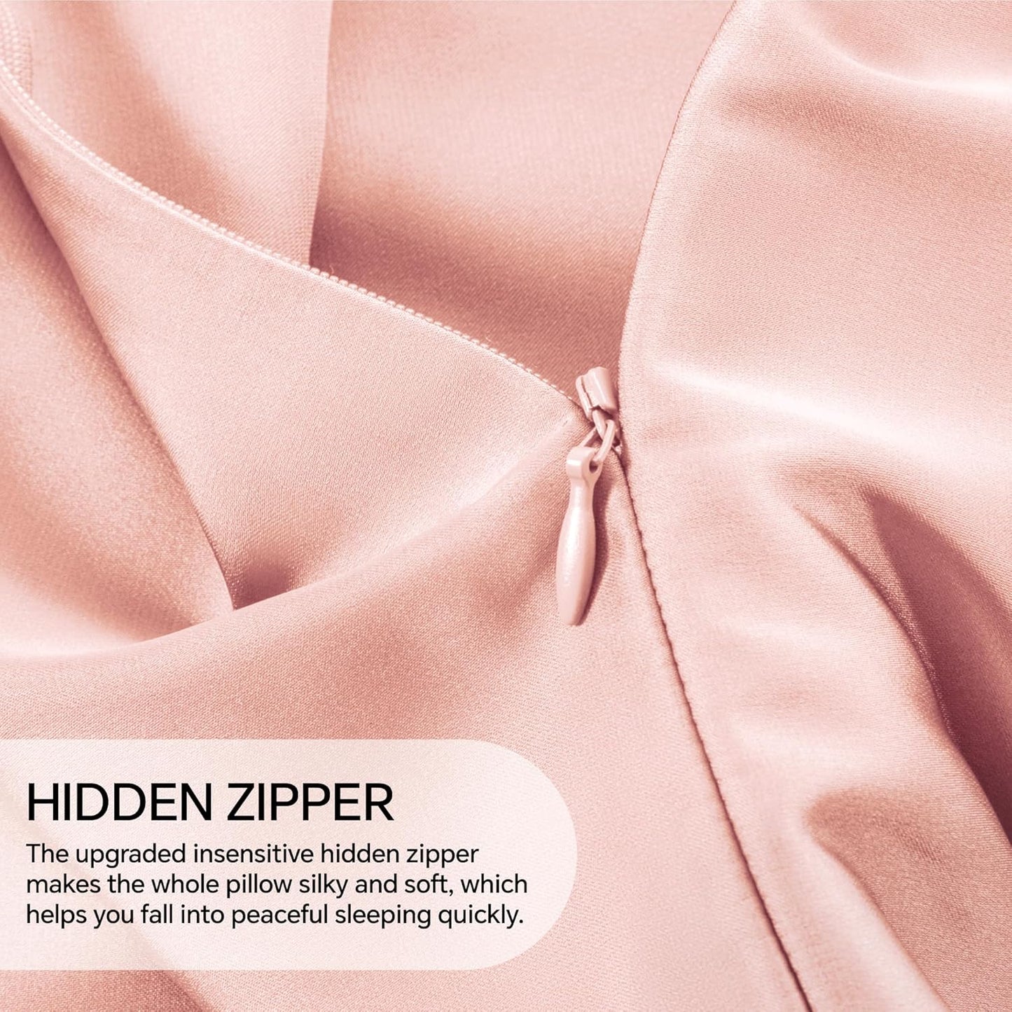 INFIIXSO Mulberry Silk Pillowcase for Hair and Skin, Silk Pillow Cases Standard Size with Hidden Zipper 20x26 Inches, Extraordinary Smooth and Soft Cooling Pillow Cases for Hot Sleepers(Coral, 1 Pack)