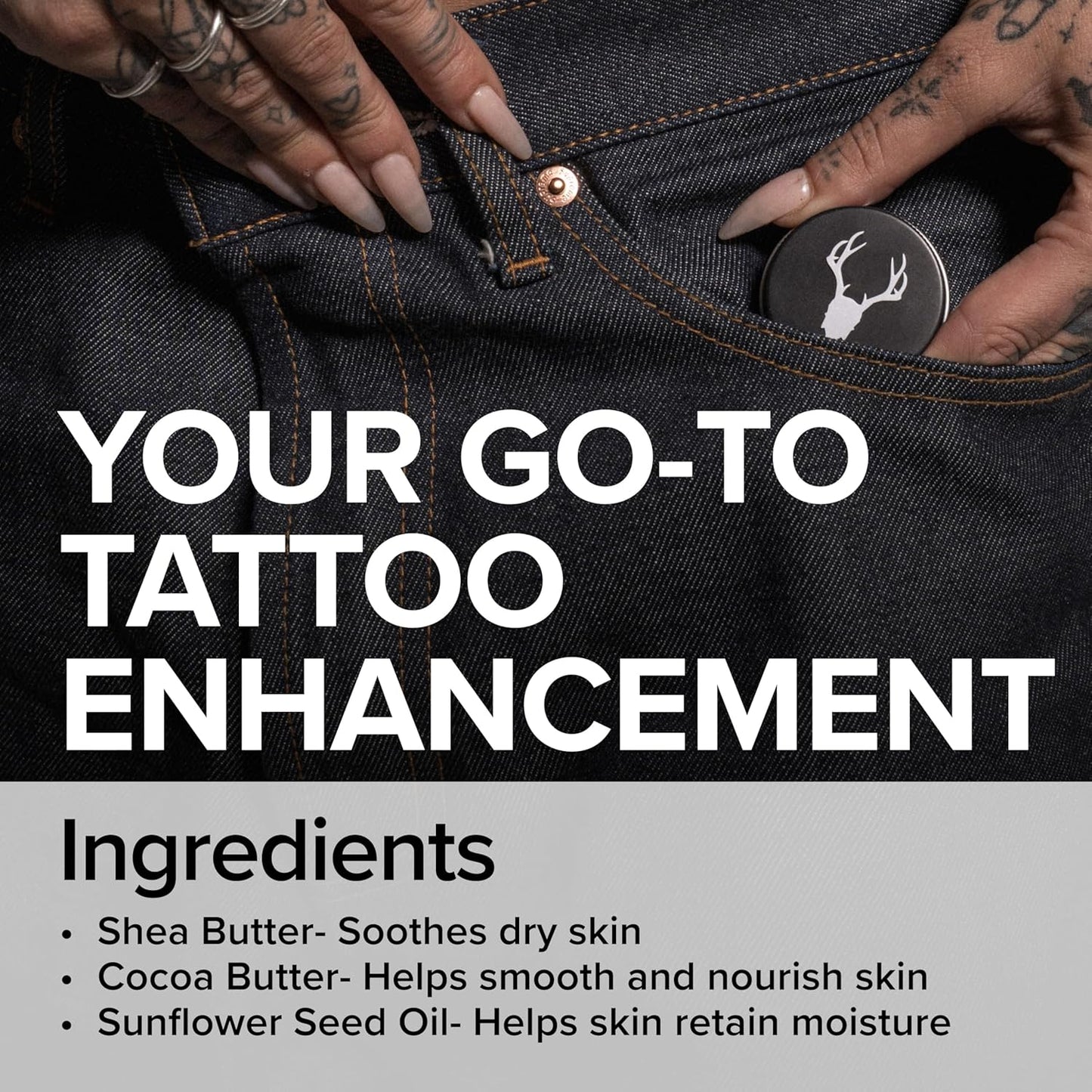 Tangerine & Vanilla Balm Salve - Tattoo Balm & Aftercare Cream, Color Enhancement that Revives Old Tattoos, Hydrates New Tattoos